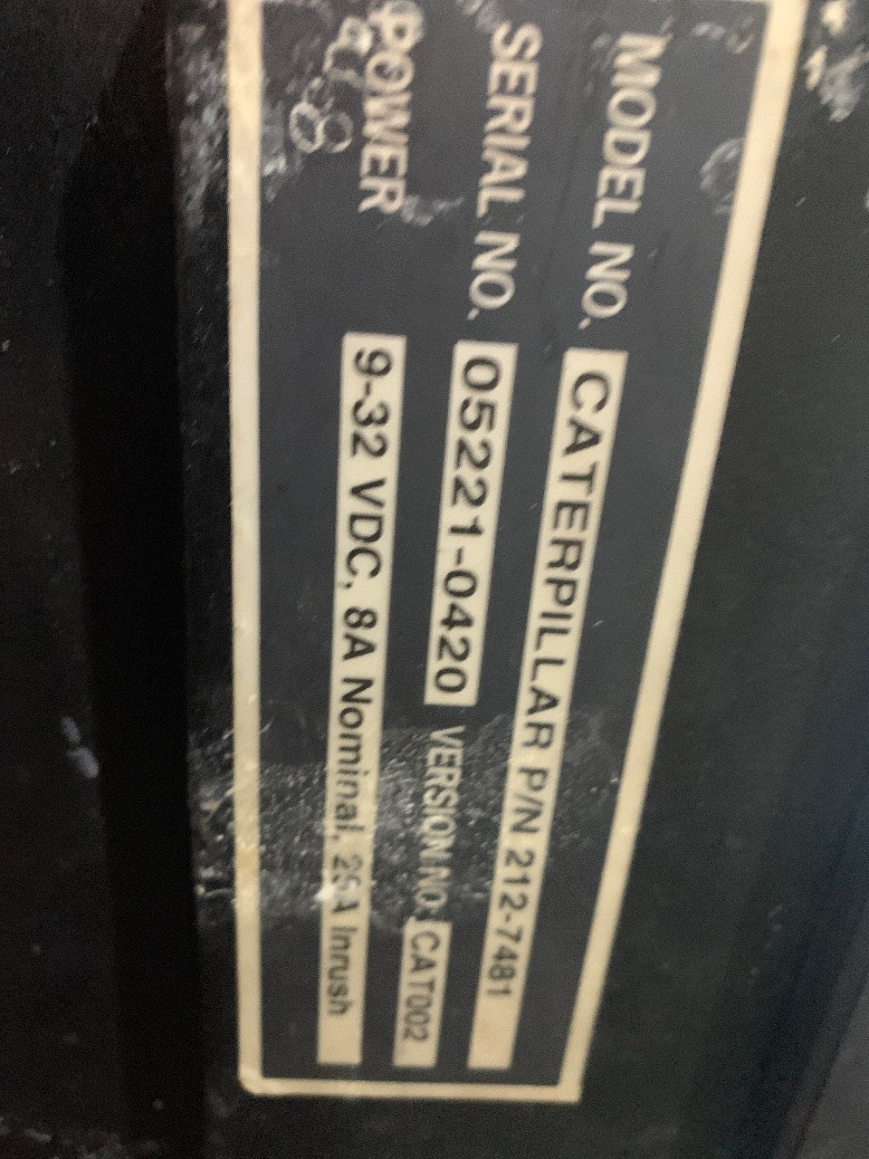 Caterpillar 212-7481 Engine Vision Group Monitor Display for CAT Marine / Industrial Engines - Used