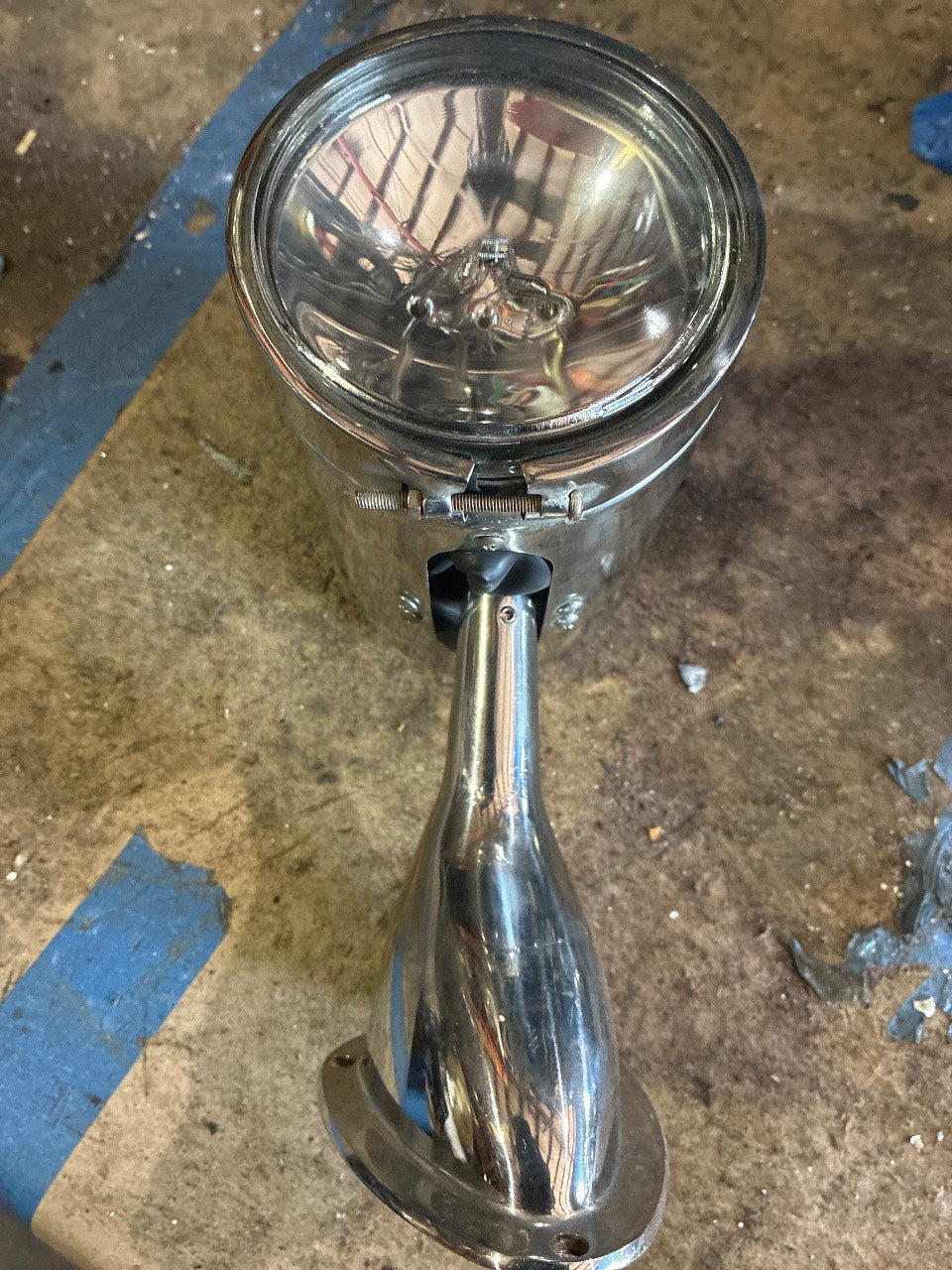 Jabsco Ray-Line Chrome Marine Pedestal Searchlight - Used