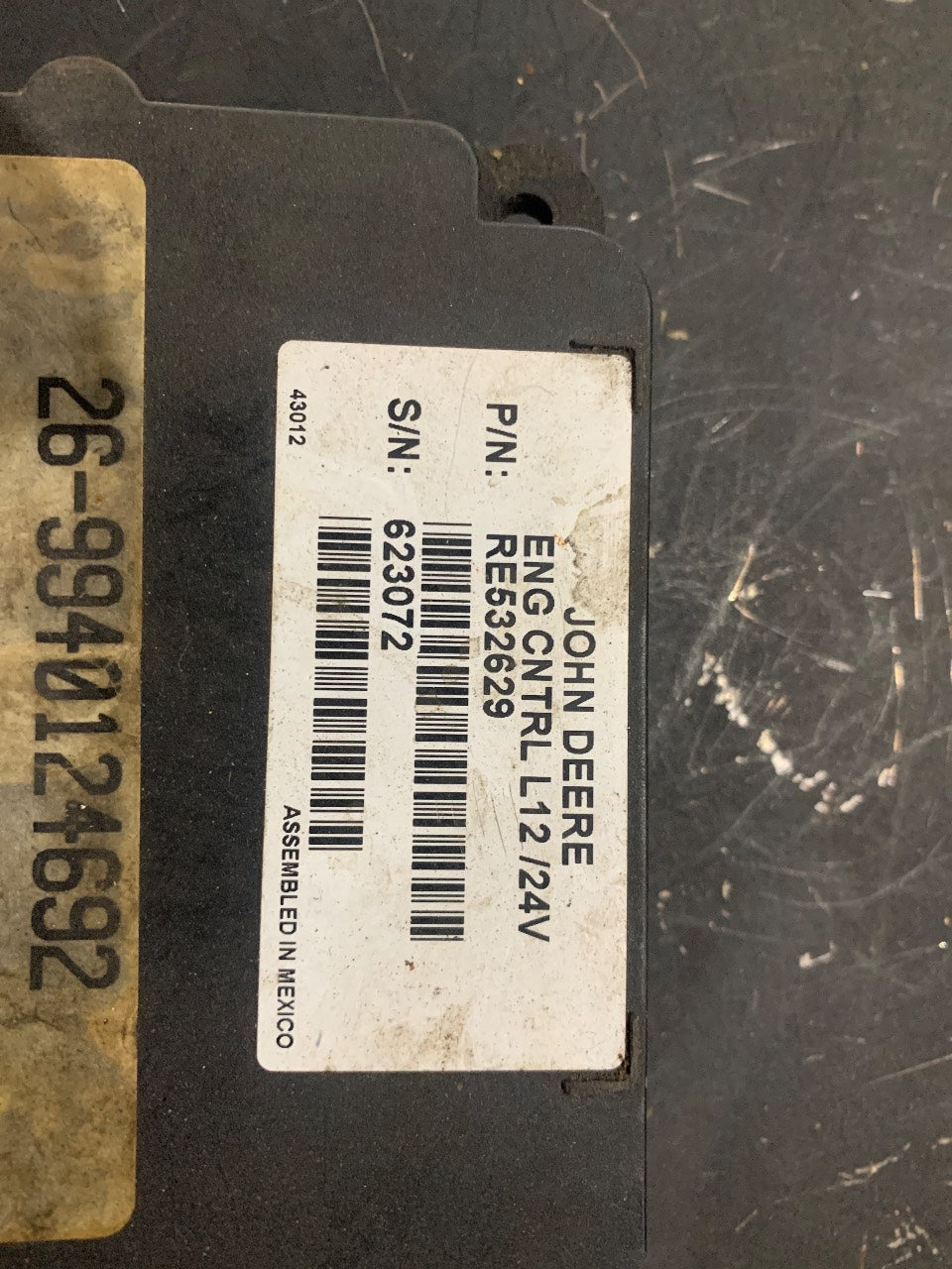 John Deere RE532629 L12 24V Engine Control Unit ECU - Used