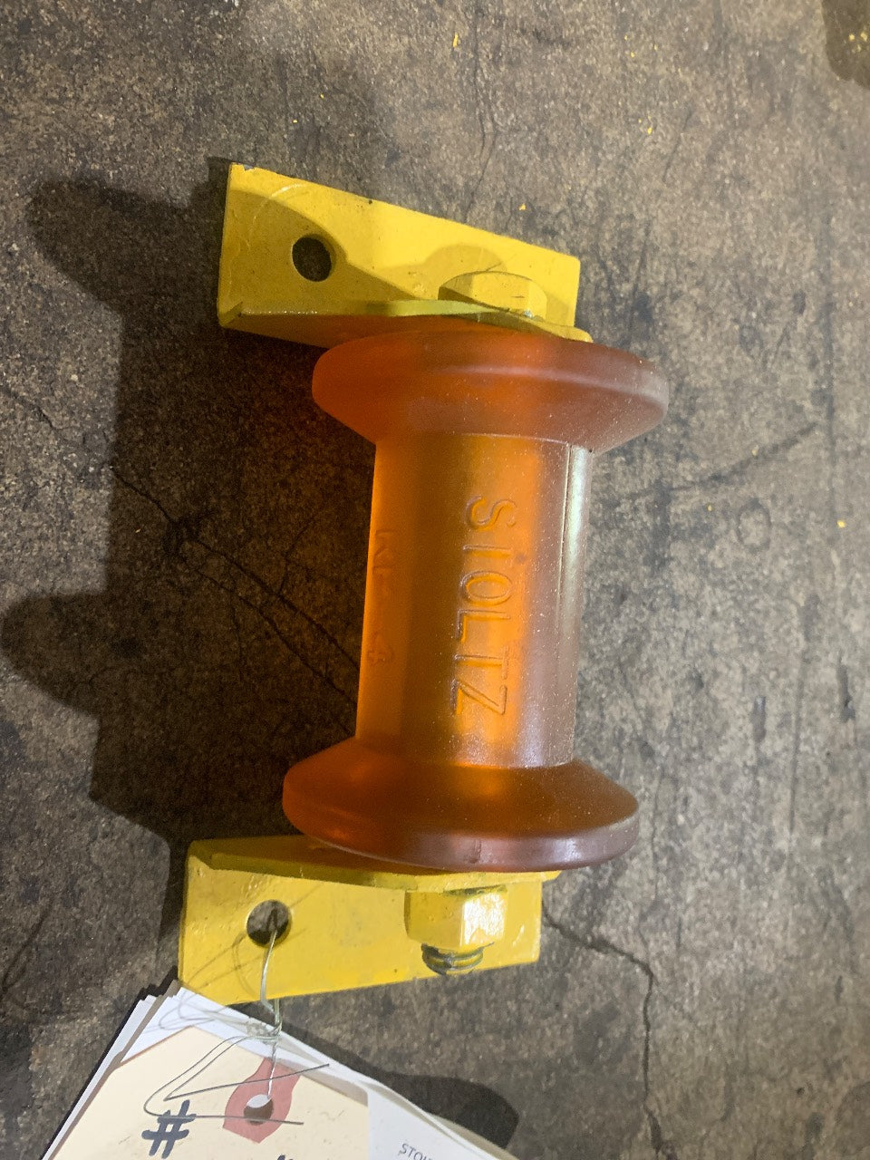 Stoltz RP-4 4" Polyurethane Keel Roller Assembly with Yellow Steel Bracket for Boat Trailer - Used