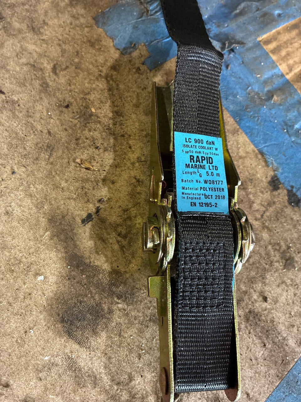 Rapid Marine 5m Polyester Ratchet Tie-Down Strap LC 900 daN - Used