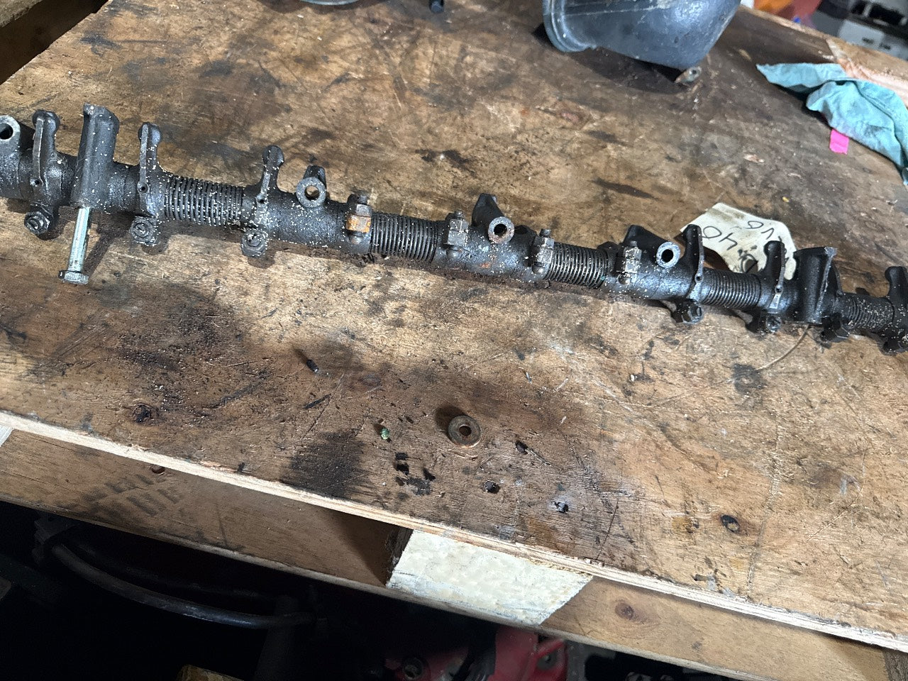 Volvo Penta TMD40 Rocker Arm Shaft Assembly with Rockers - Used Take-Off