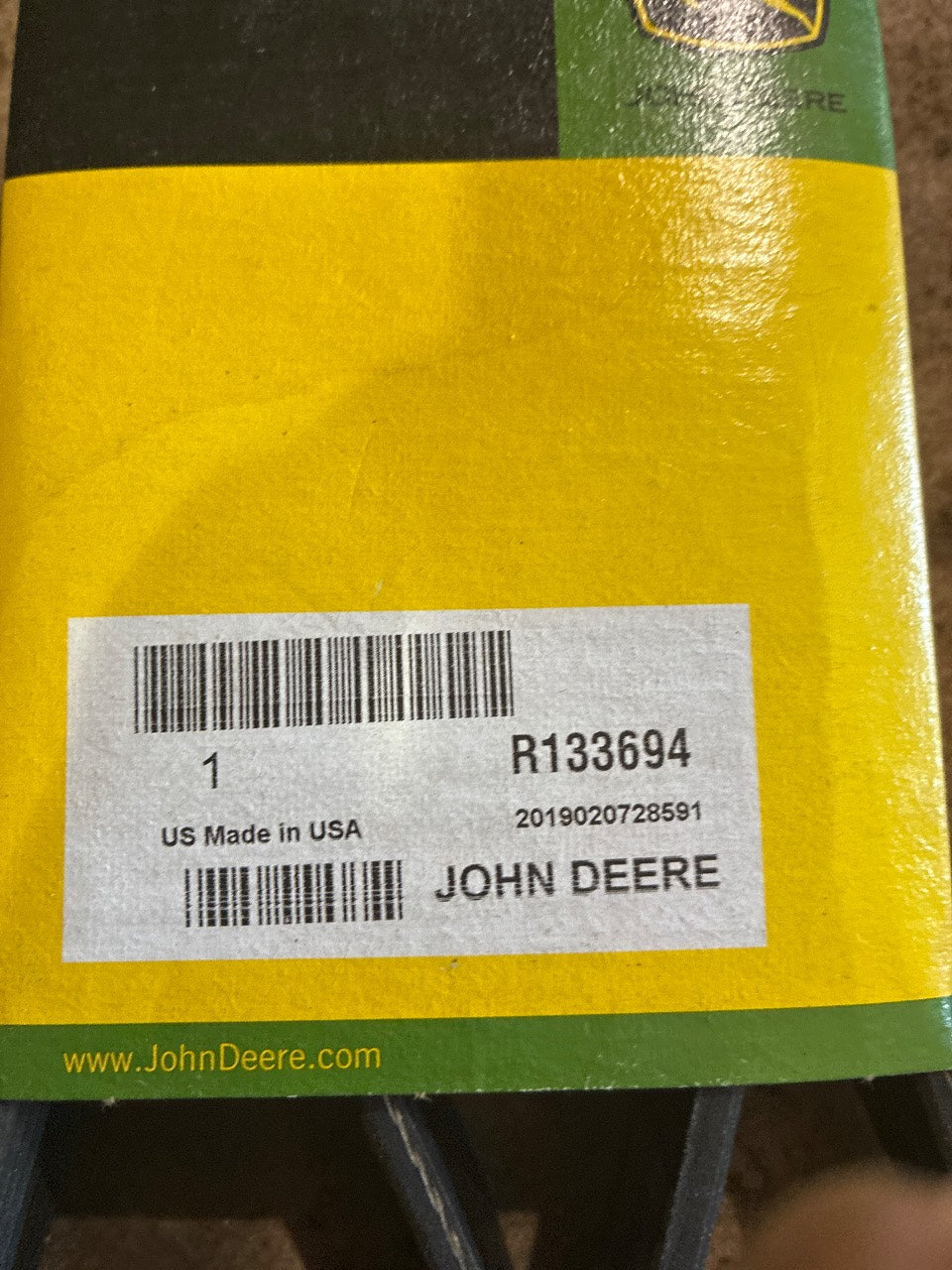 John Deere R133694 Serpentine Drive Belt - New