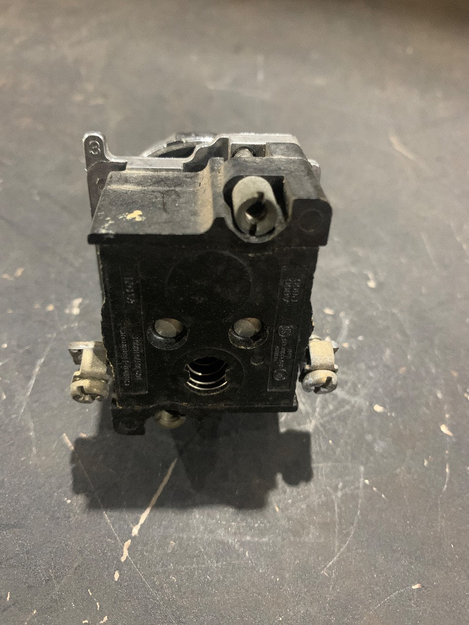 Cutler-Hammer 10250T/91000T Black Flush Push Button with NO Contact Block - Used