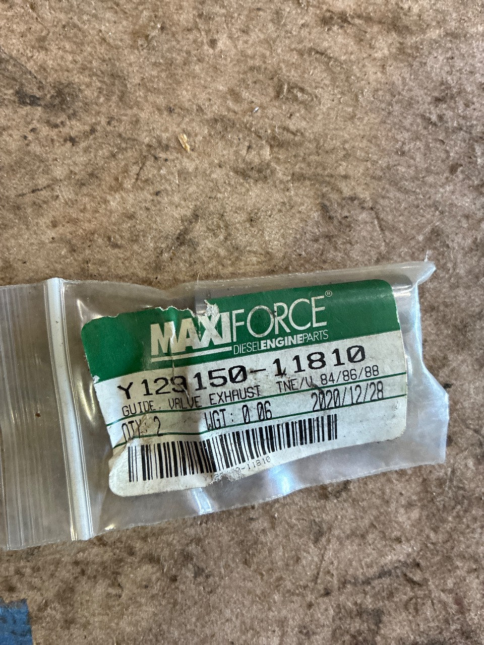 Maxiforce Y129150-11810 Exhaust Valve Guide Set for Yanmar TNE/V 84/86/88 - New