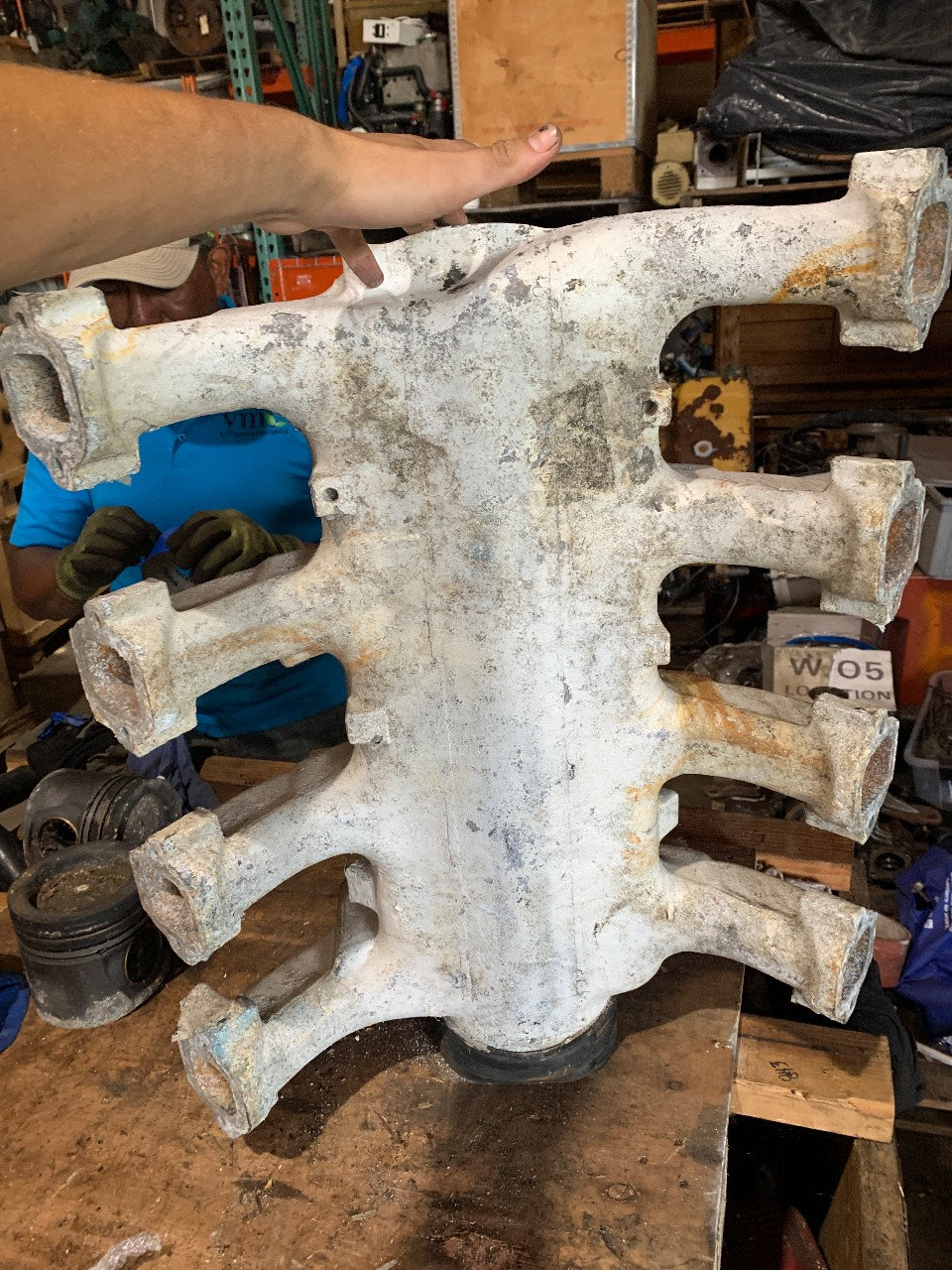 Detroit Diesel / MTU Air Intake Manifold for Series 2000 Marine Engine - Used