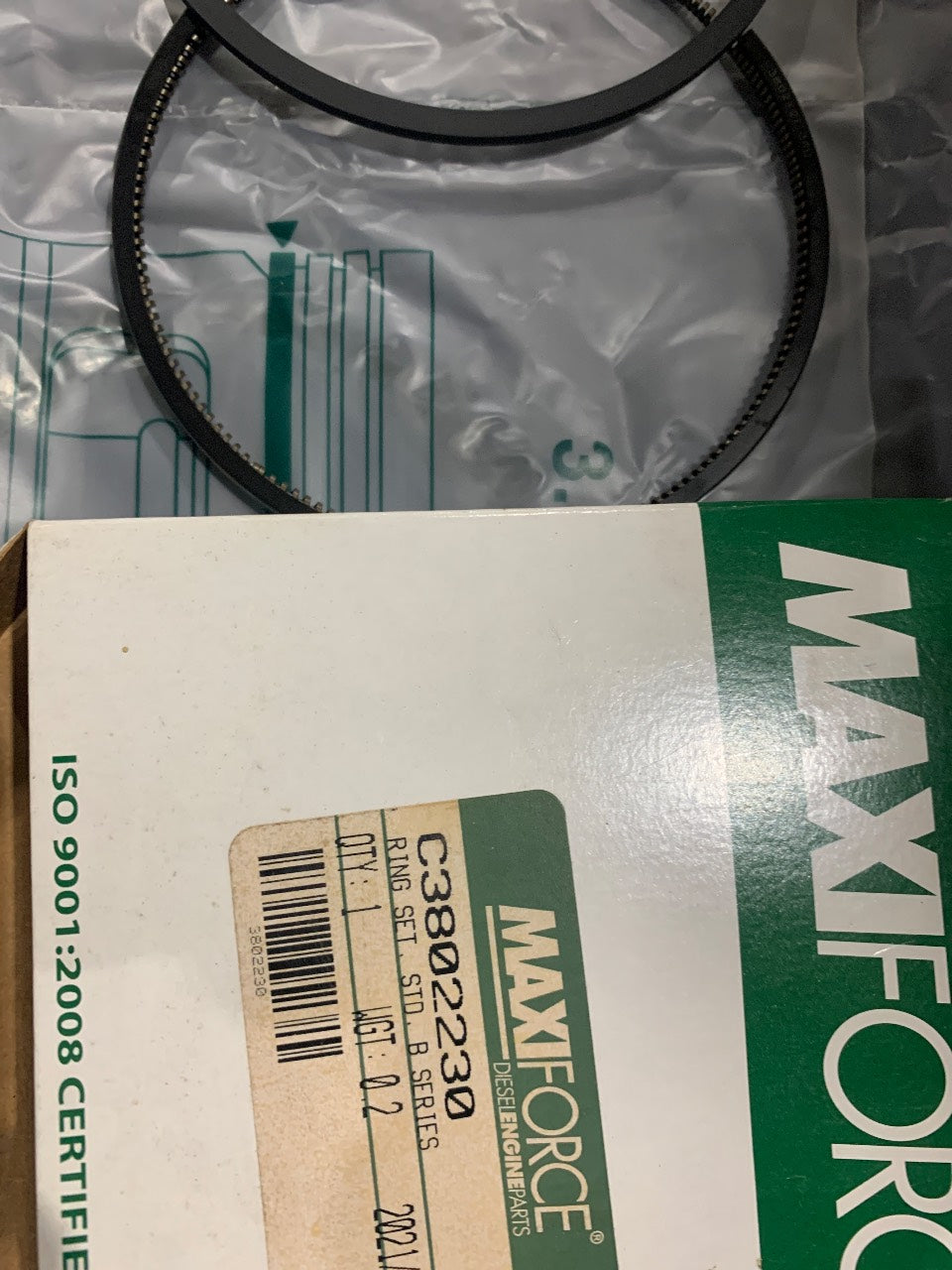 Maxiforce C3802230 Piston Ring Set STD for Cummins B Series (4BT/6BT 3.9L/5.9L) - New