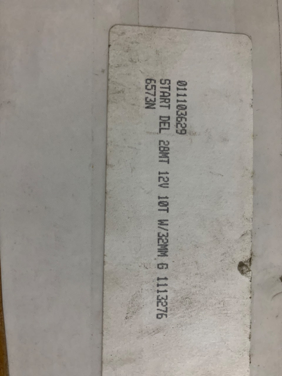 Delco Remy Style 6573N 28MT 12V 10-Tooth Starter Motor (Cross 1113276) - New