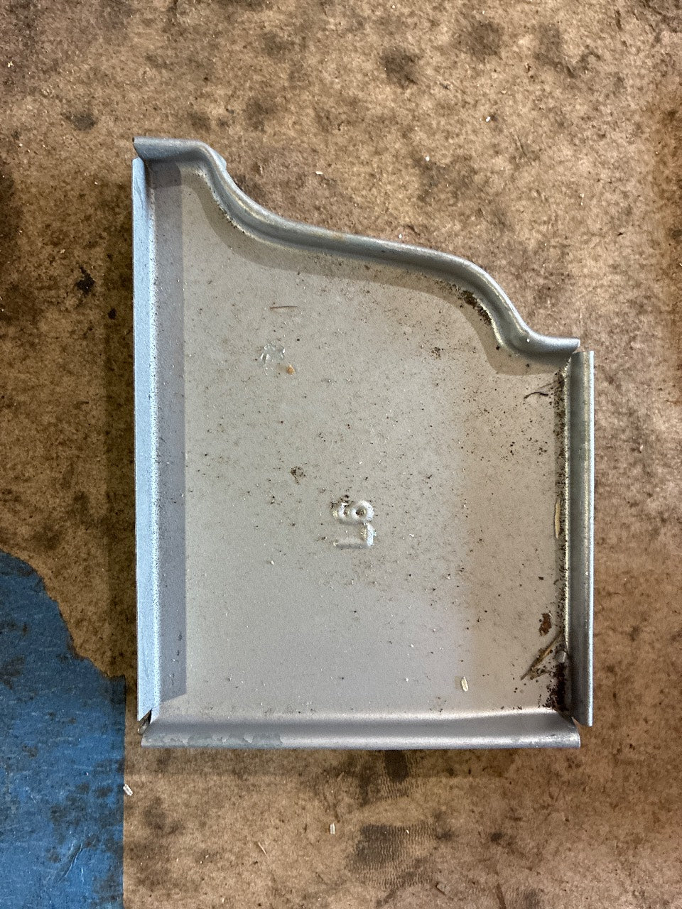 6" K-Style Galvanized Gutter End Cap - Left Hand - Used