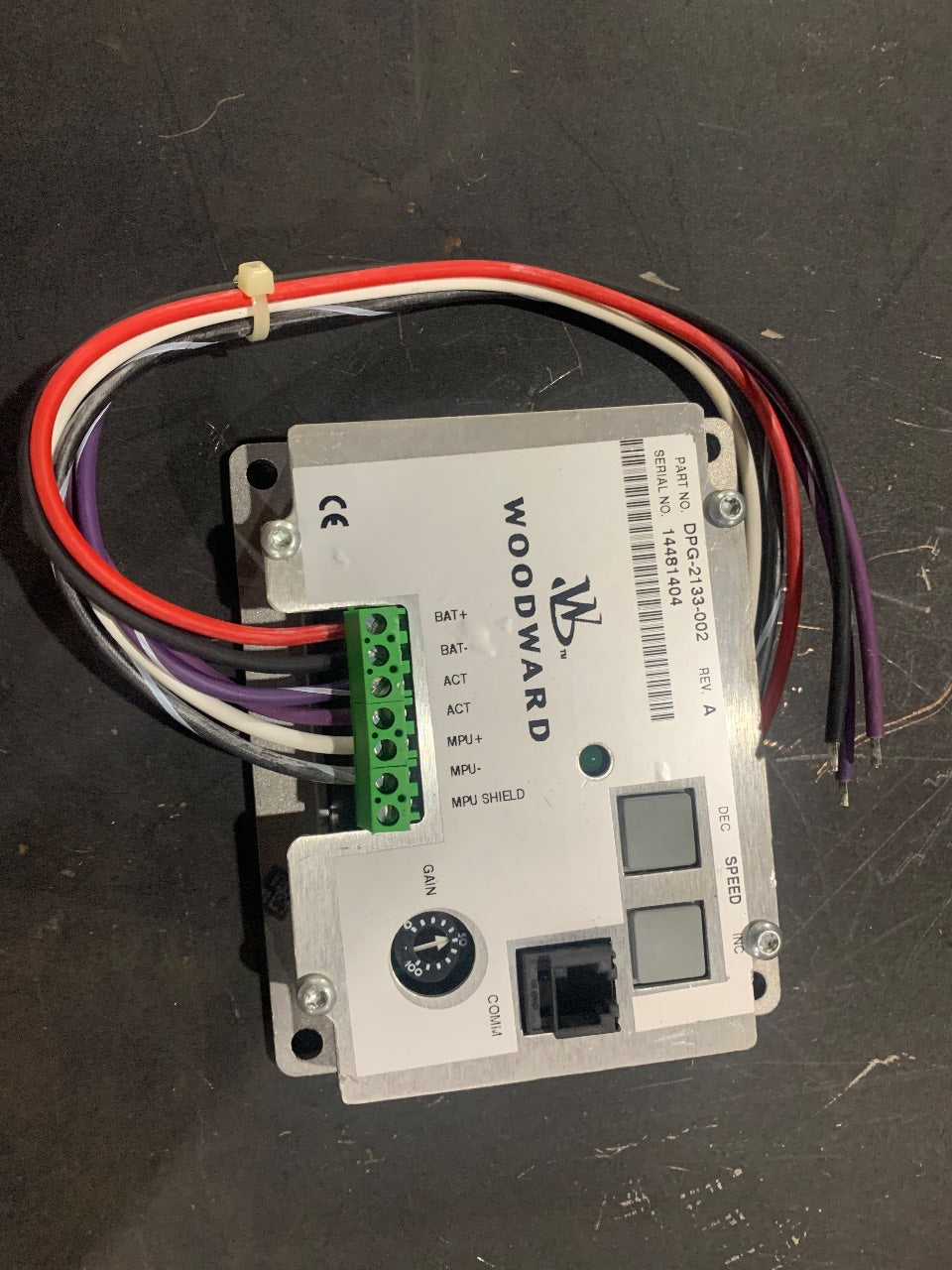 Woodward DPG-2133-002 Digital Speed Controller for Westerbeke 46945 B6CO Generator - Used