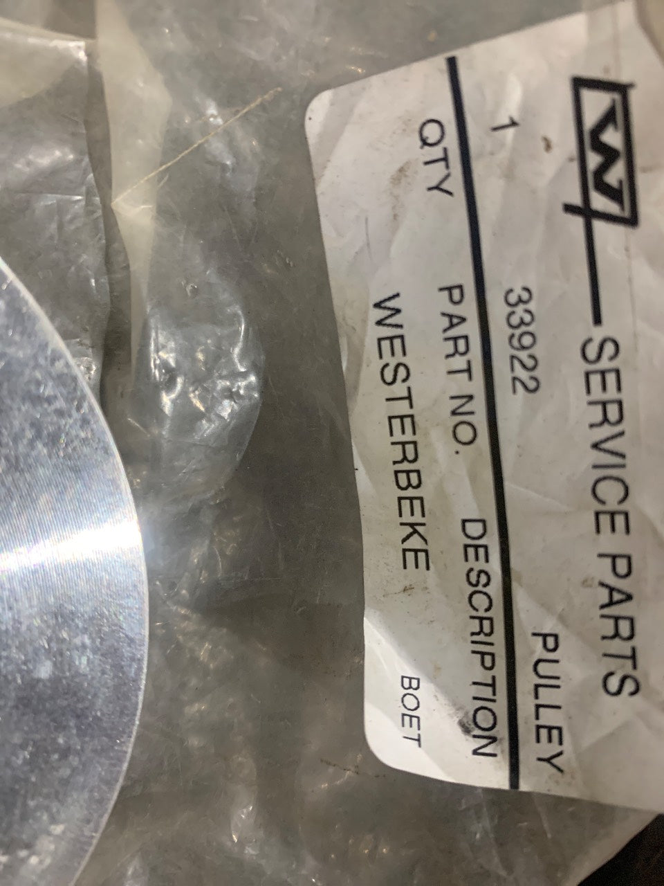 Westerbeke 33922 V-Belt Pulley - New