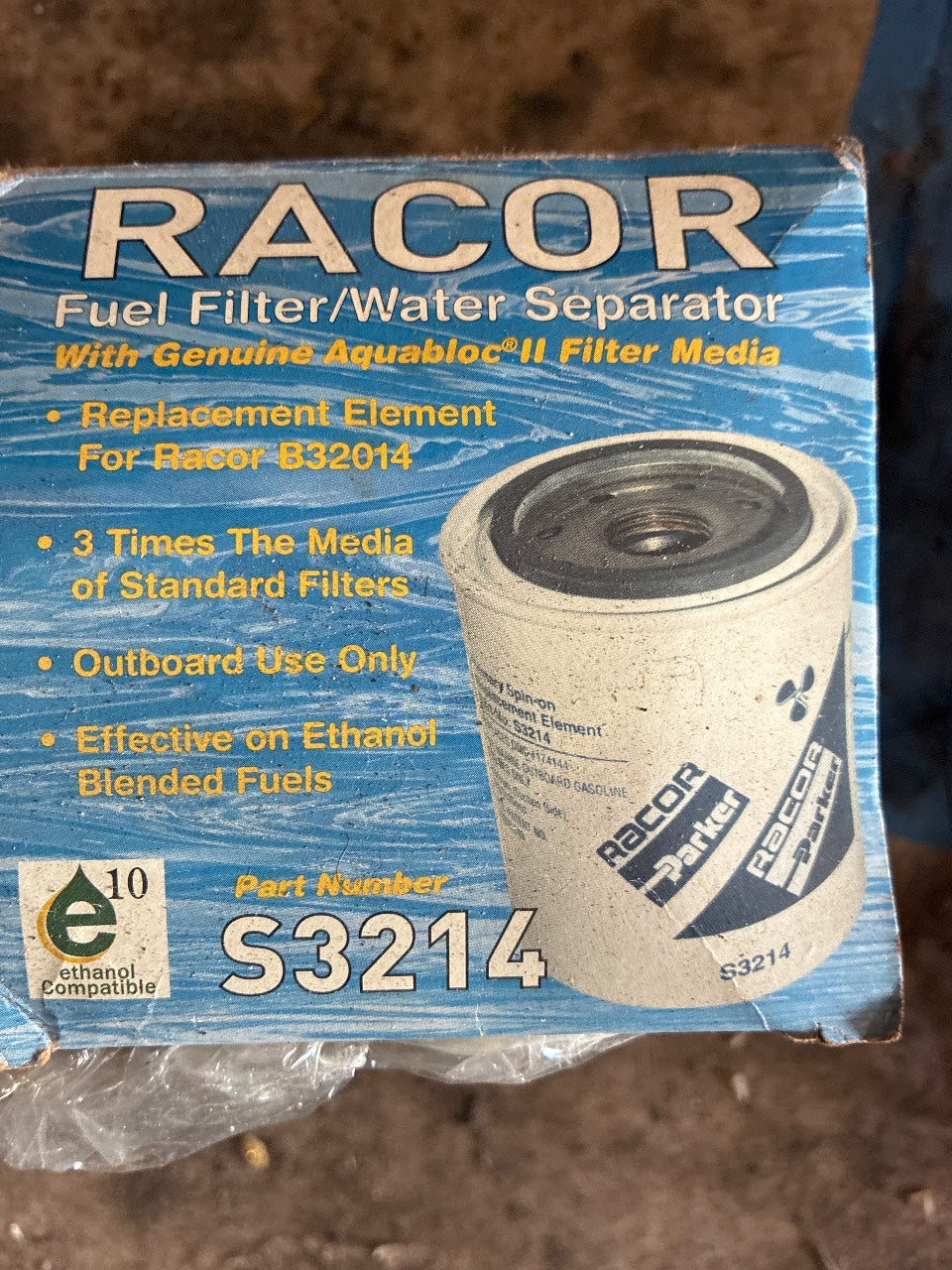 Racor S3214 Fuel Filter/Water Separator Spin-On Element for Outboard Gasoline Engines - New