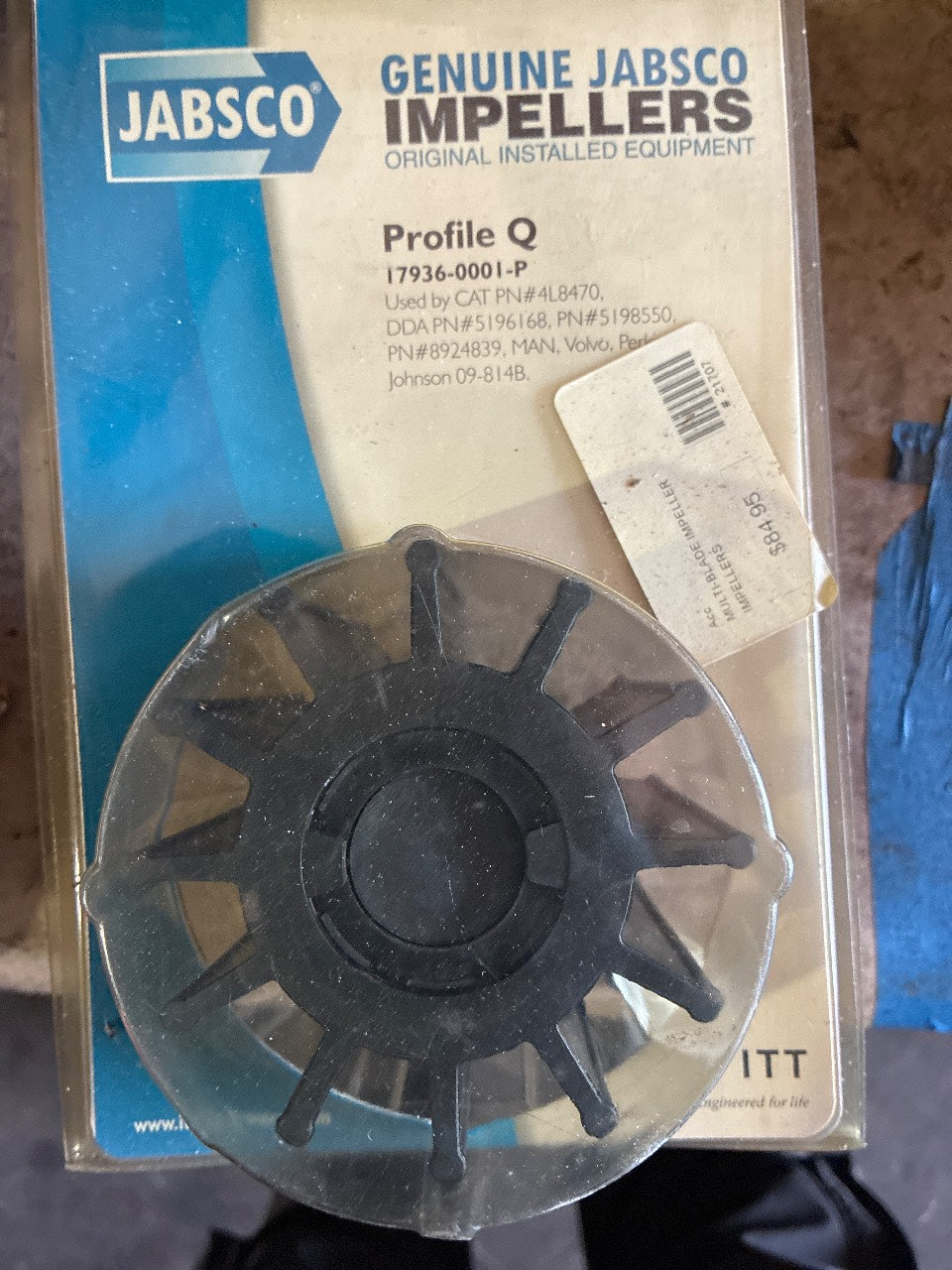 Jabsco 17936-0001-P Profile Q Neoprene Impeller Kit for CAT Detroit Diesel Volvo Perkins - New