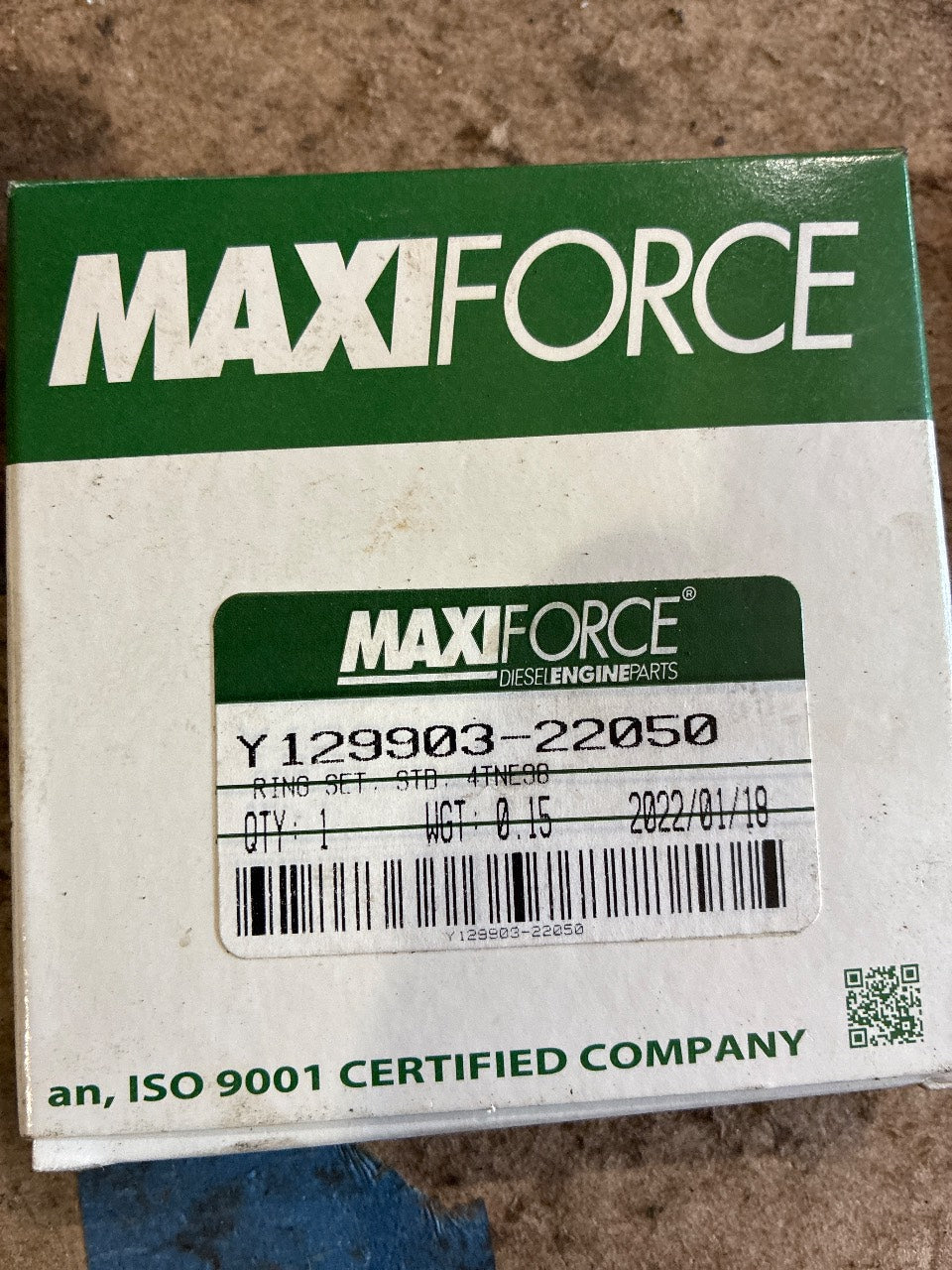 Maxiforce Y129903-22050 Piston Ring Set STD for Yanmar 4TNE98 - New