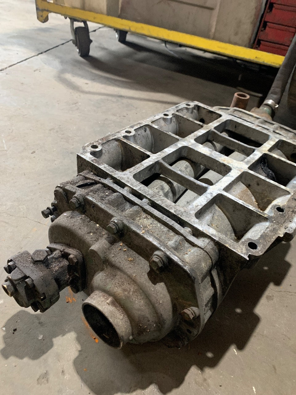 Detroit Diesel 6-71 Roots Blower with Bronze Seawater Elbow - Used Core