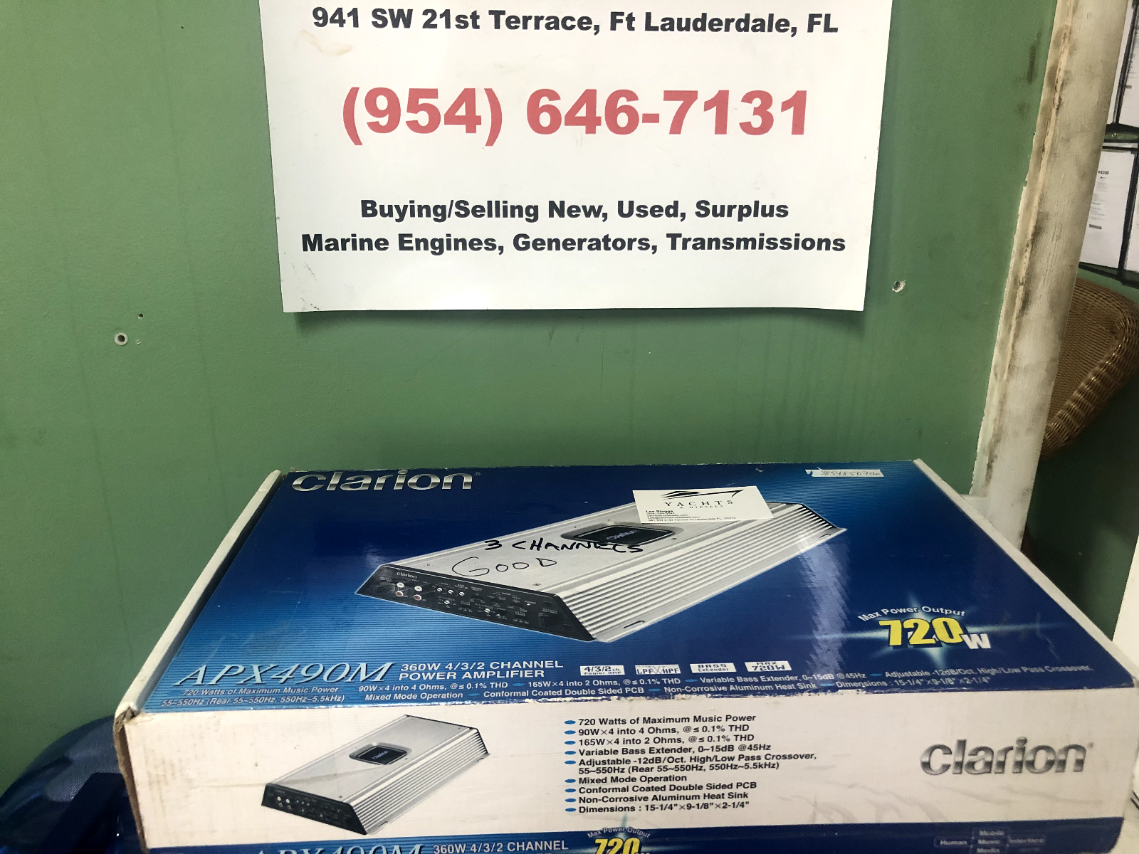 Clarion APX490M Power Amplifier, NEW / OLD STOCK SPECIAL W/ FREE SHIPPING