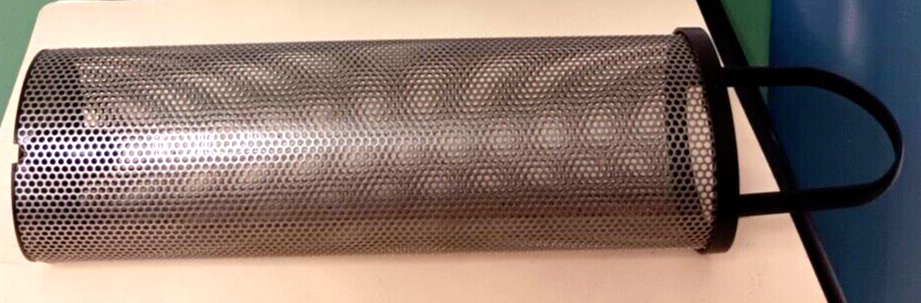 GROCO 3 INCH DIAMETER X 12 1/4 INCH TALL STAINLESS STEEL STRAINER BASKET NEW