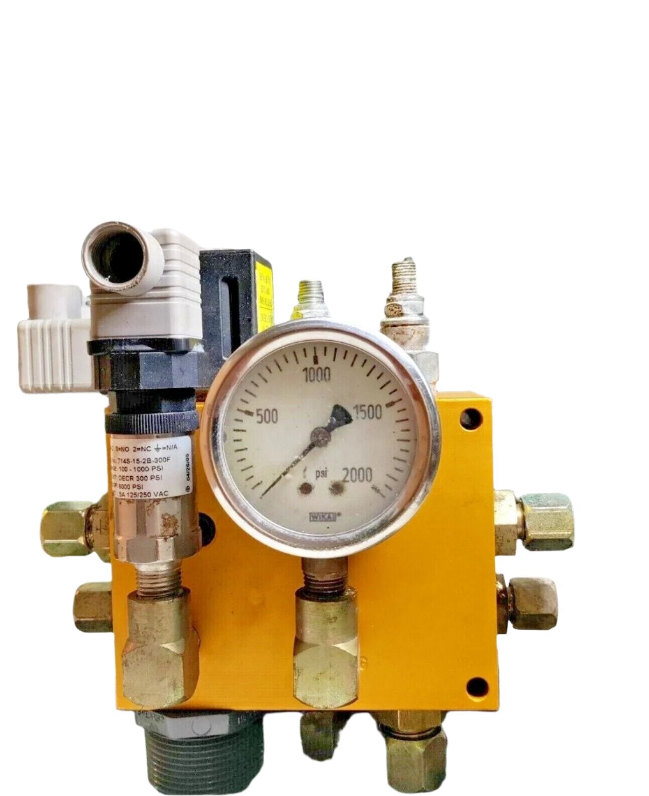 HYDRAULIC PRESSURE BLOCK w / CONTROL & CHECK VALVES & SENSORS NEW / OLD STOCK