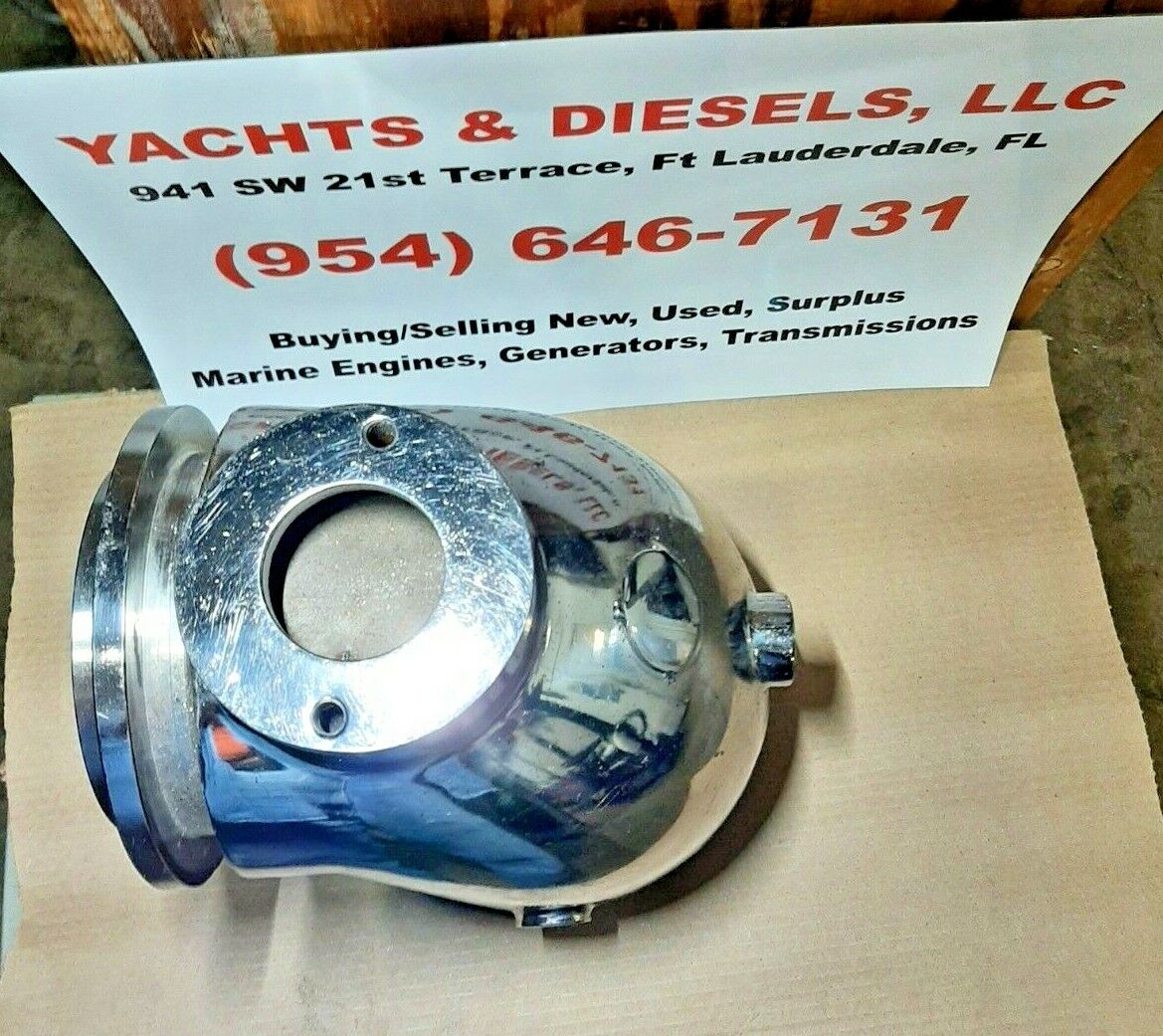 WATER COOLED STAINLESS STEEL WET TURBO ELBOW FOR DETROIT 6V71 485 HP. USED / SE