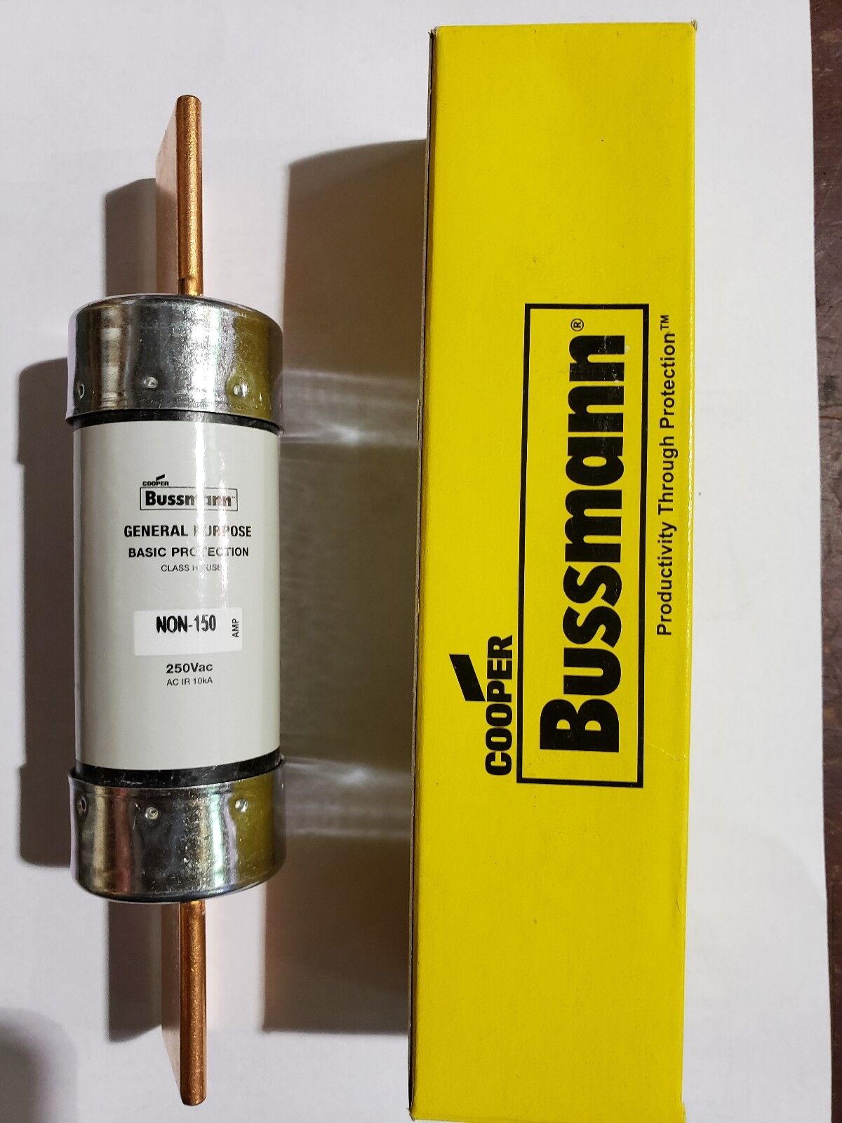 BUSSMANN BUSS NON-150 250V CLASS H FUSE W / NEW STYLE PLASTIC HOUSING ( SEE DESC