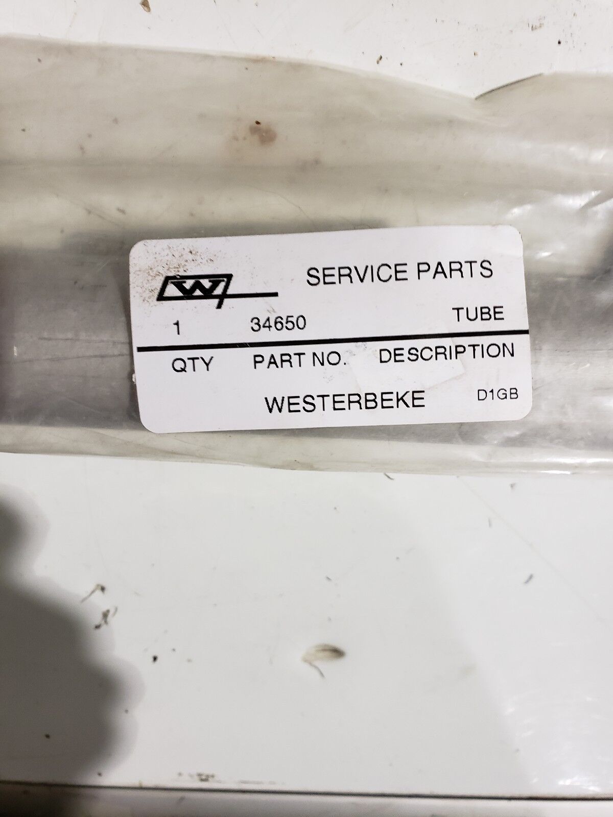 ORIGINAL OEM  WESTERBEKE  TUBE - FRESH WATER 034650  FREE SHIPPING