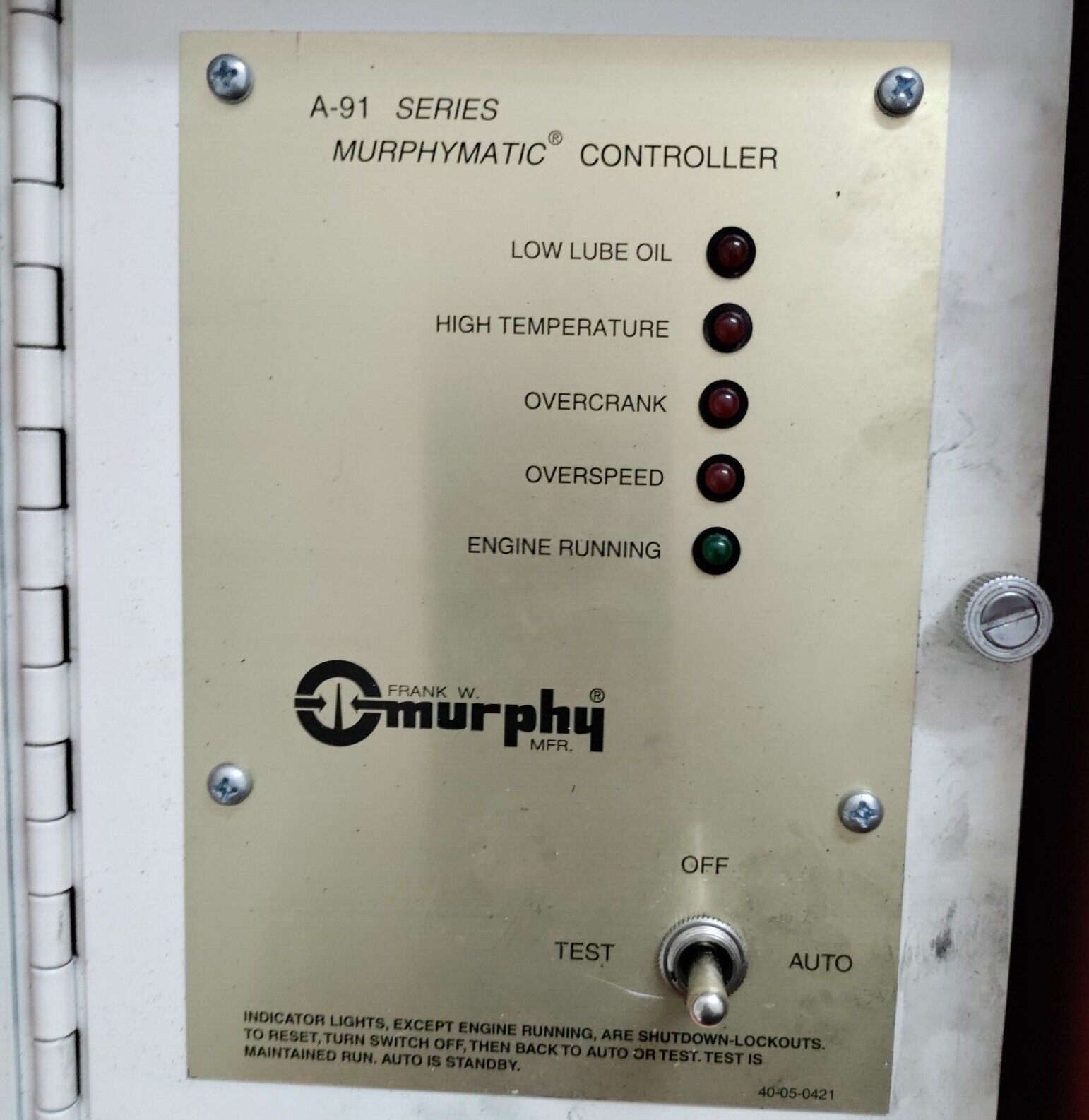 A-91 SERIES MURPHYMATIC 12VDC MICROPROCESSOR CONTROLLER USED