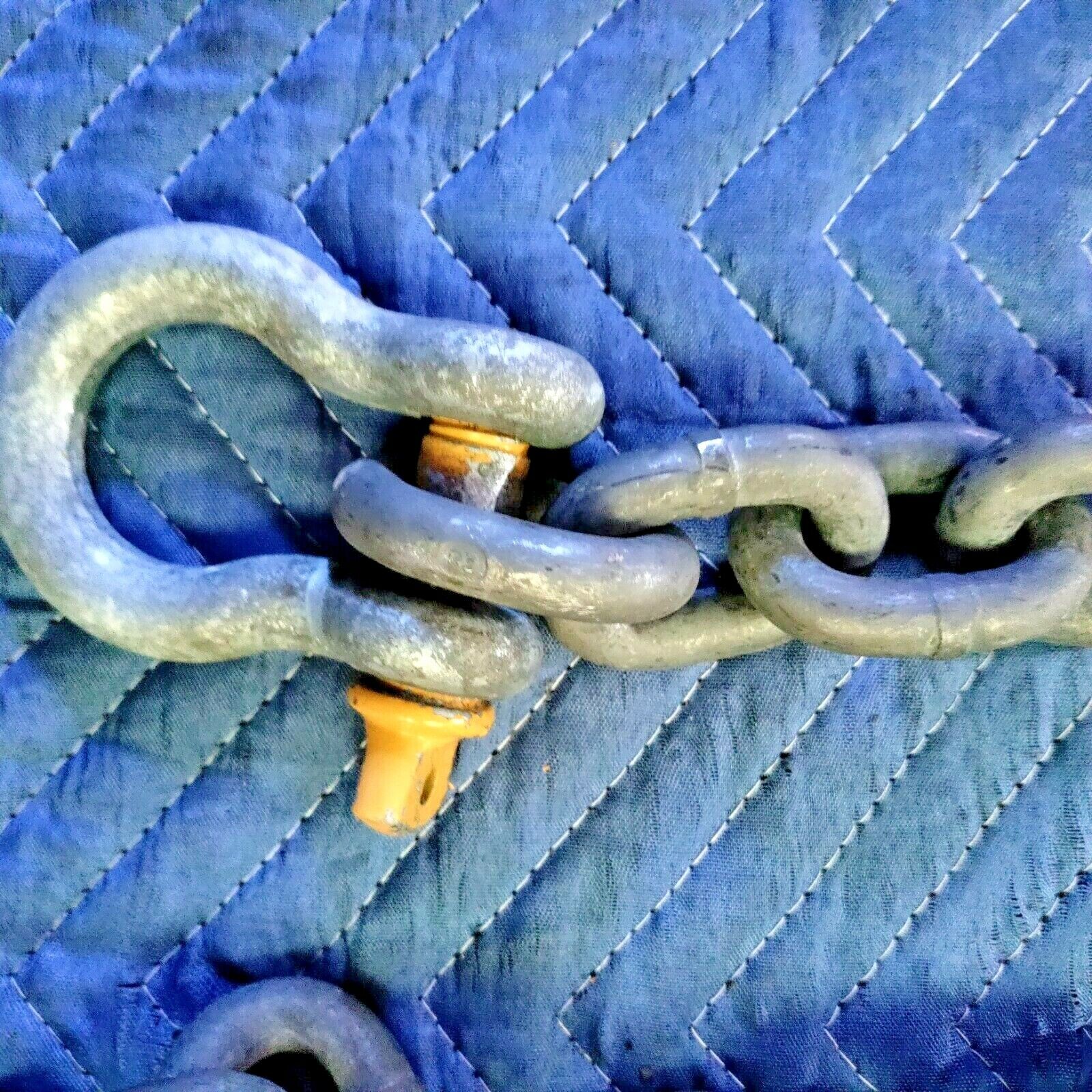 ANCHOR LINE 70 FEET OF BRAIDED 3/4 INCH LINE SHACKLED TO 30 FEET OF G3 1 3/4 IN