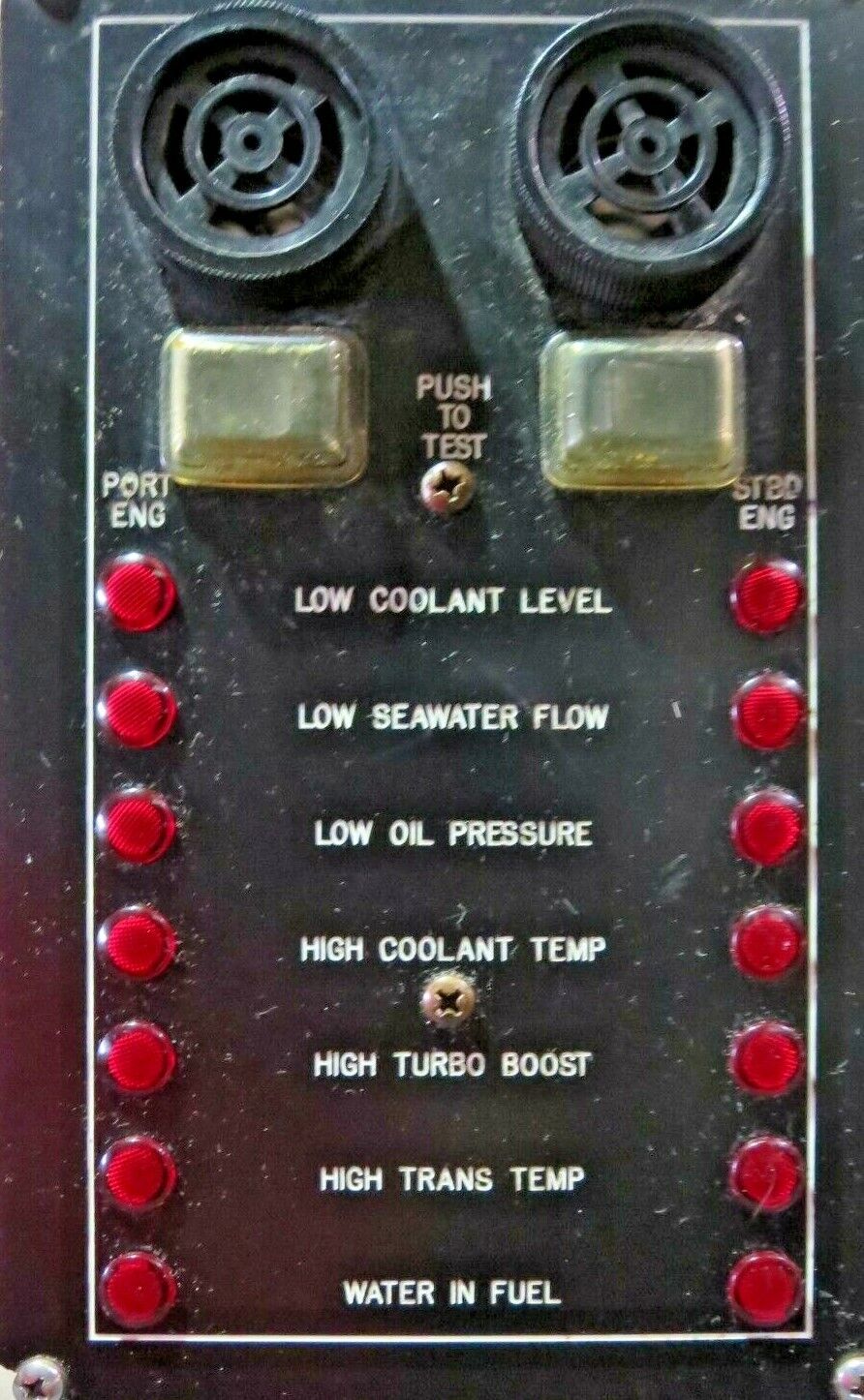 CUSTOM ALARM PANEL / USED FOR MARINE GENERATORS OR MAIN PROPUSION ENGINES