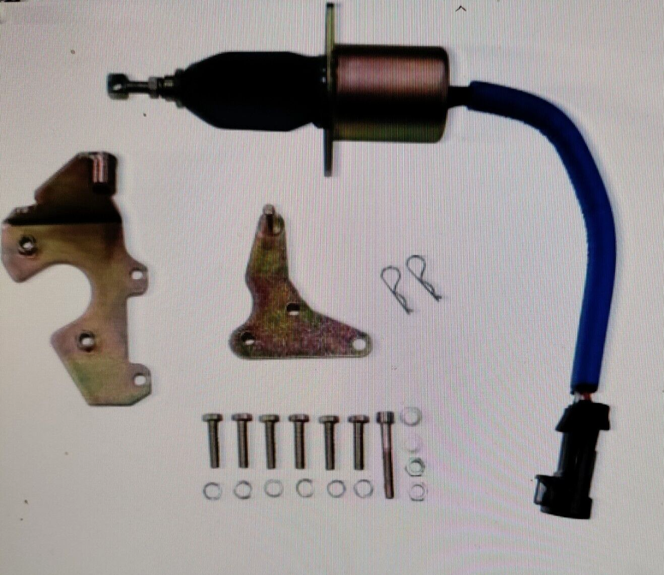 3931579 Fuel Shut Off Solenoid 12V, With Bracket For Cummins & Other Diesels