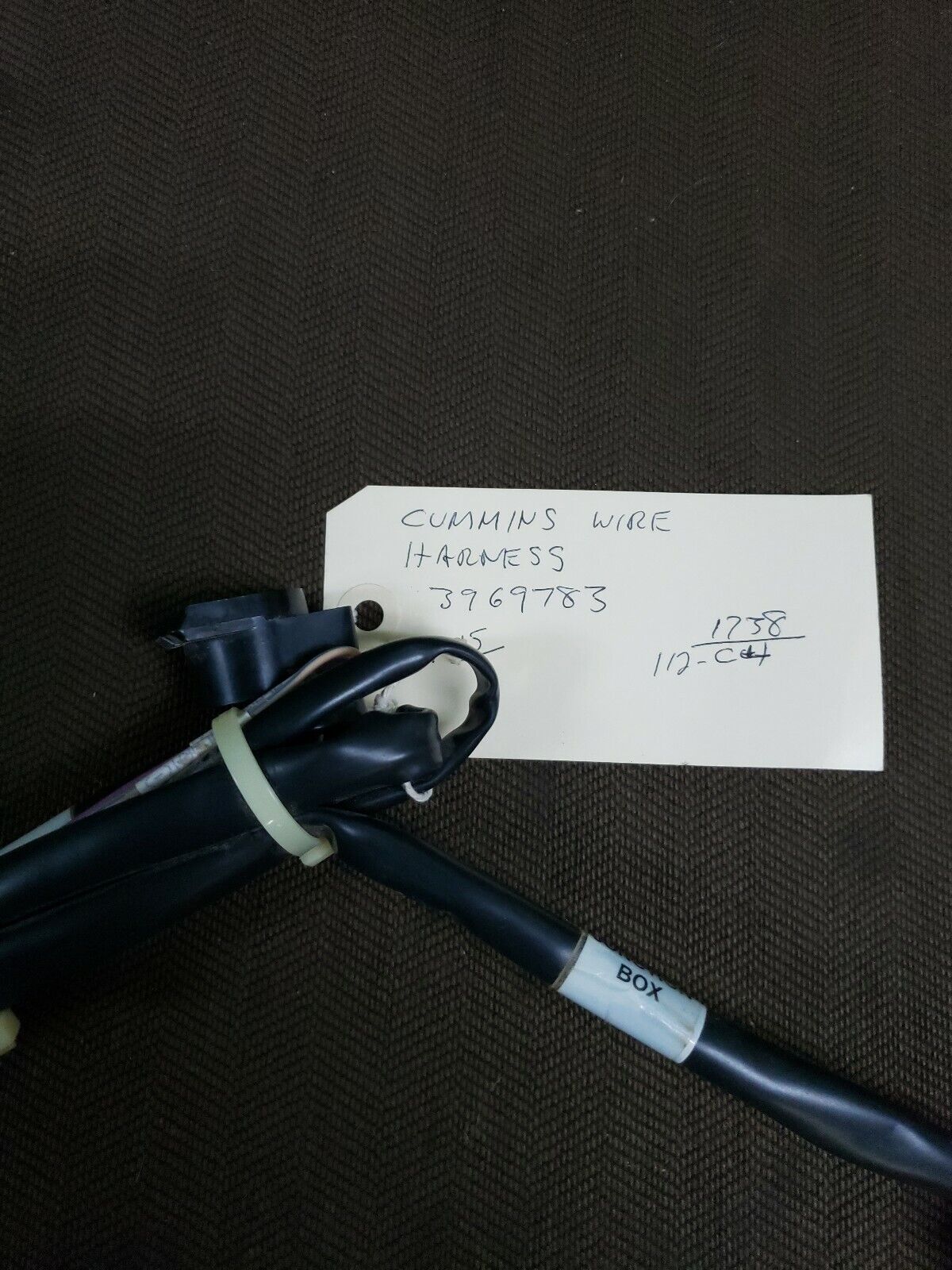 CUMMINS TACHOMETER WIRE HARNESS 3969783 REVISION 3 NEW / OLD STOCK