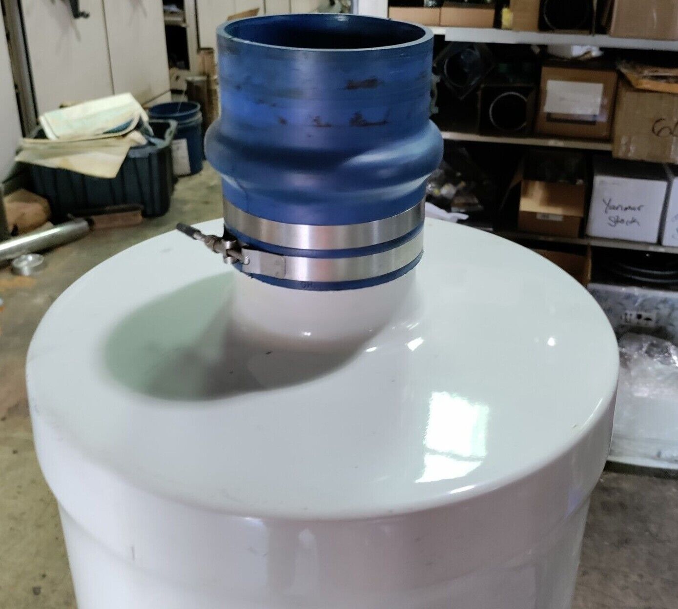 CUSTOM MADE GENERATOR or MAIN ENGINE WET EXHAUST MUFFLER 55" TALL X 18" WIDE