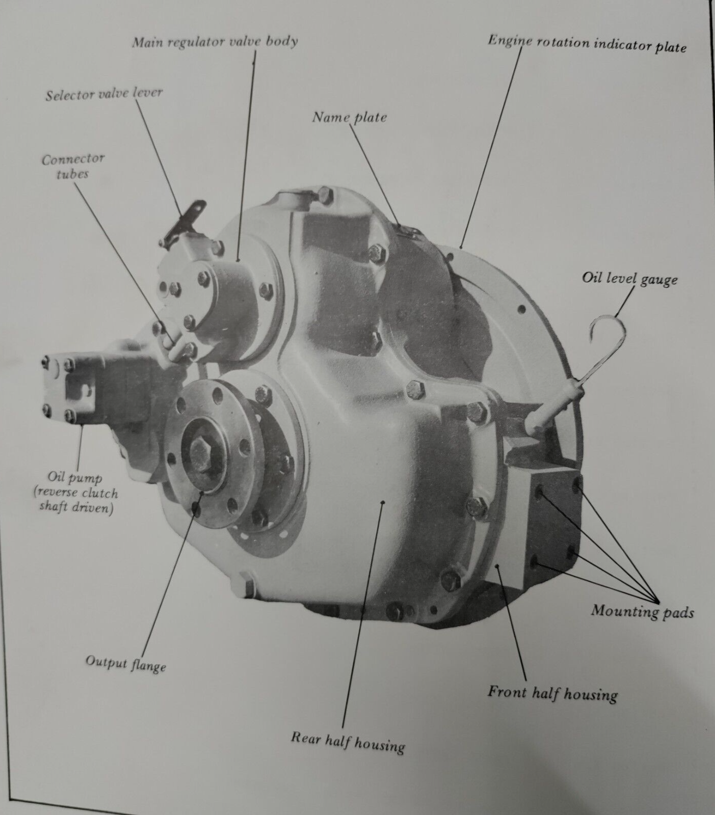TWIN DISC 507 - A  DOWN ANGLE  MARINE TRANSMISSION  1.5 to 1  RUNNING TAKE OUT
