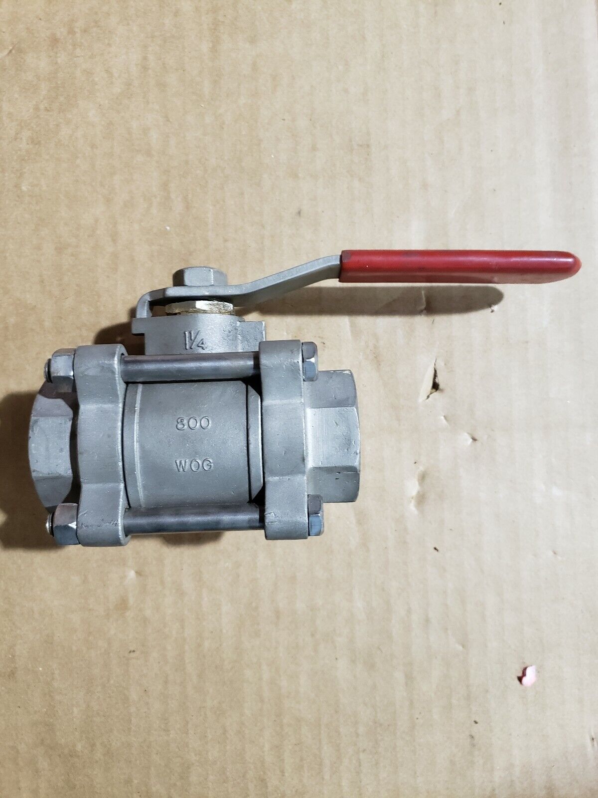 SUDOR 1 1/4 INCH STAINLESS STEEL BALL VALVE #318 NPT ON BOTH ENDS NEW /OLD STOCK