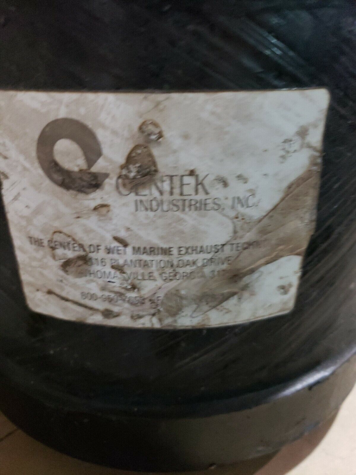 CENTEK / VERNALIFT MUFFLER # 1500079  USED  2 3/8 " OD OUT & 2" OD IN NO BASE
