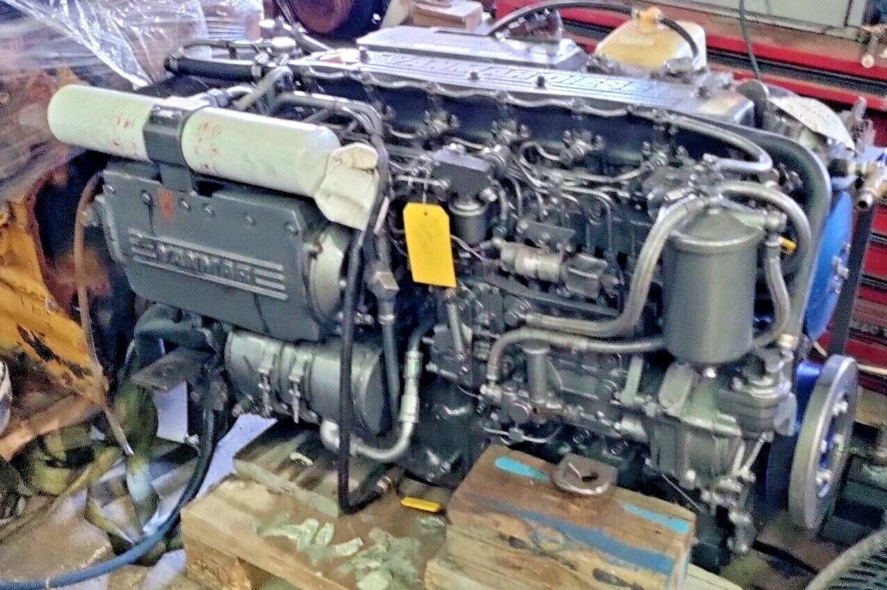 6LY2H-STE 6 CYL. 12V YANMAR DIESEL MARINE ENGINE 420 HP. ( BOBTAIL ) USED