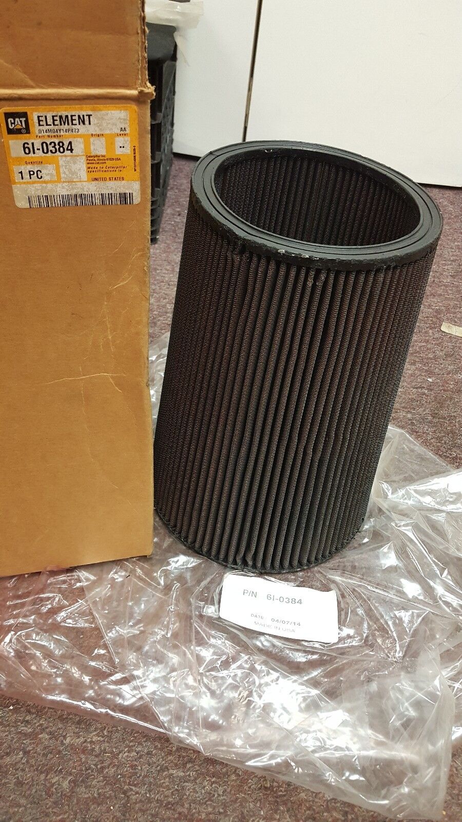 CATERPILLAR 0RIGINAL OEM FILTER ELEMENT # 610384 FOR 3412 / 3412E / C-18 " USED