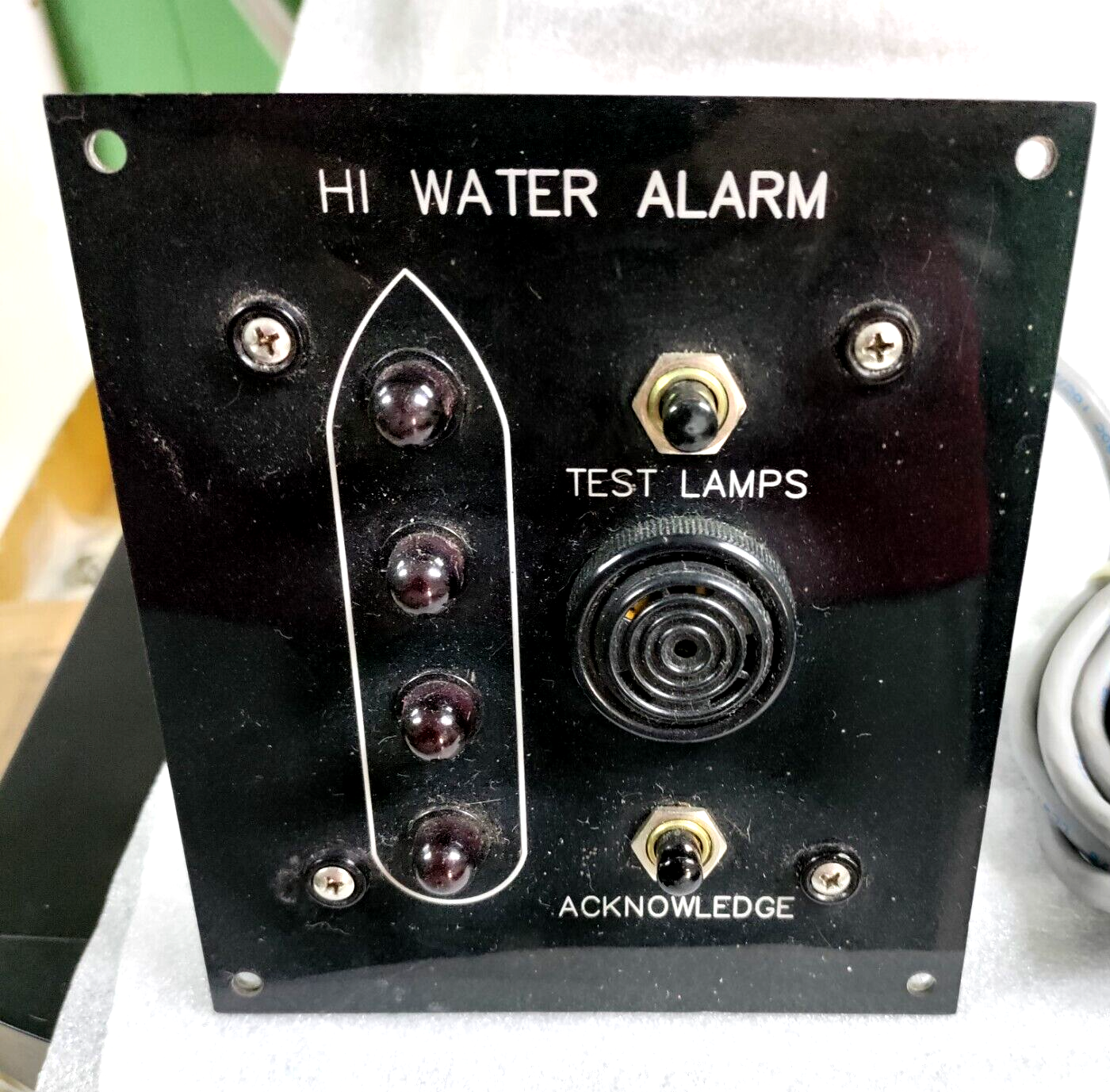 WOODHEAD HI-WATER ALARM w / 4 LOCATION PUMP MONITORING & TEST / AMPS DISPLAY