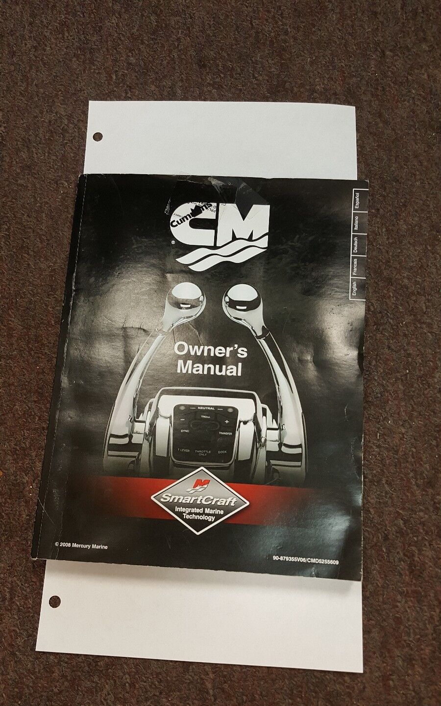 CUMMINS / MERC OWNERS MANUAL " NOS " #90-879355V06 / CDM5255609