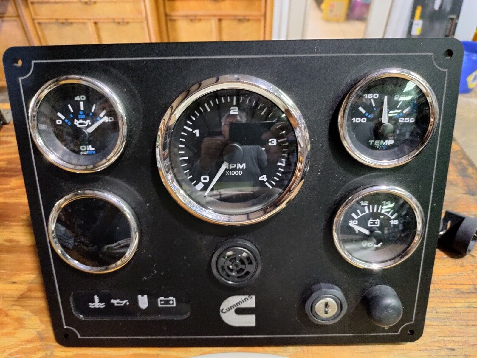 CUMMINS CONTROL PANELS .... CUSTOM MADE W/ GAUGES & WIRING HARNESS ...  NEW