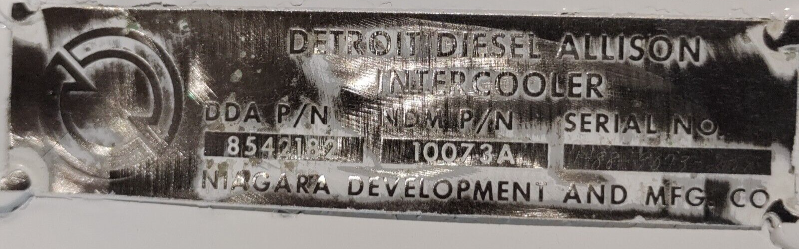DETROIT DIESEL INTERCOOLER 8V71/92 P/N 8542182, 23506671 S/S, CUPRONICKEL CORE