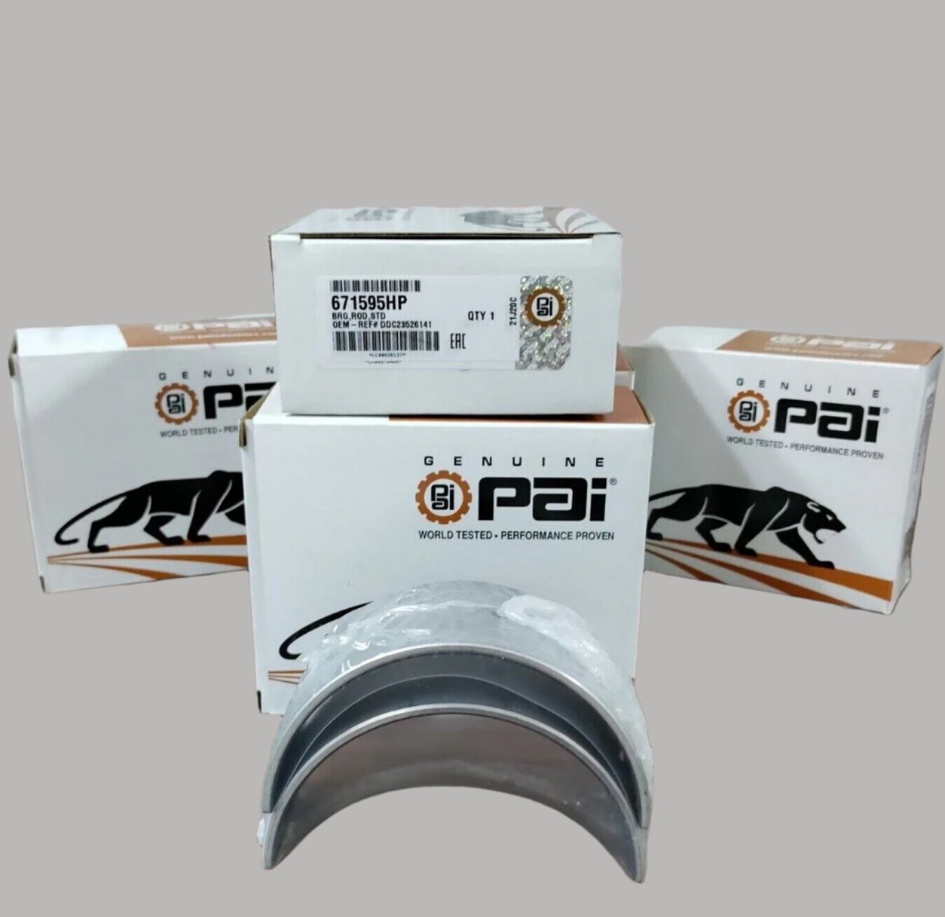 671595HP LOT OF ( 6 ) PAI STD .ROD BEARINGS FOR DETROIT 12.7L /14.0L SERIES 60