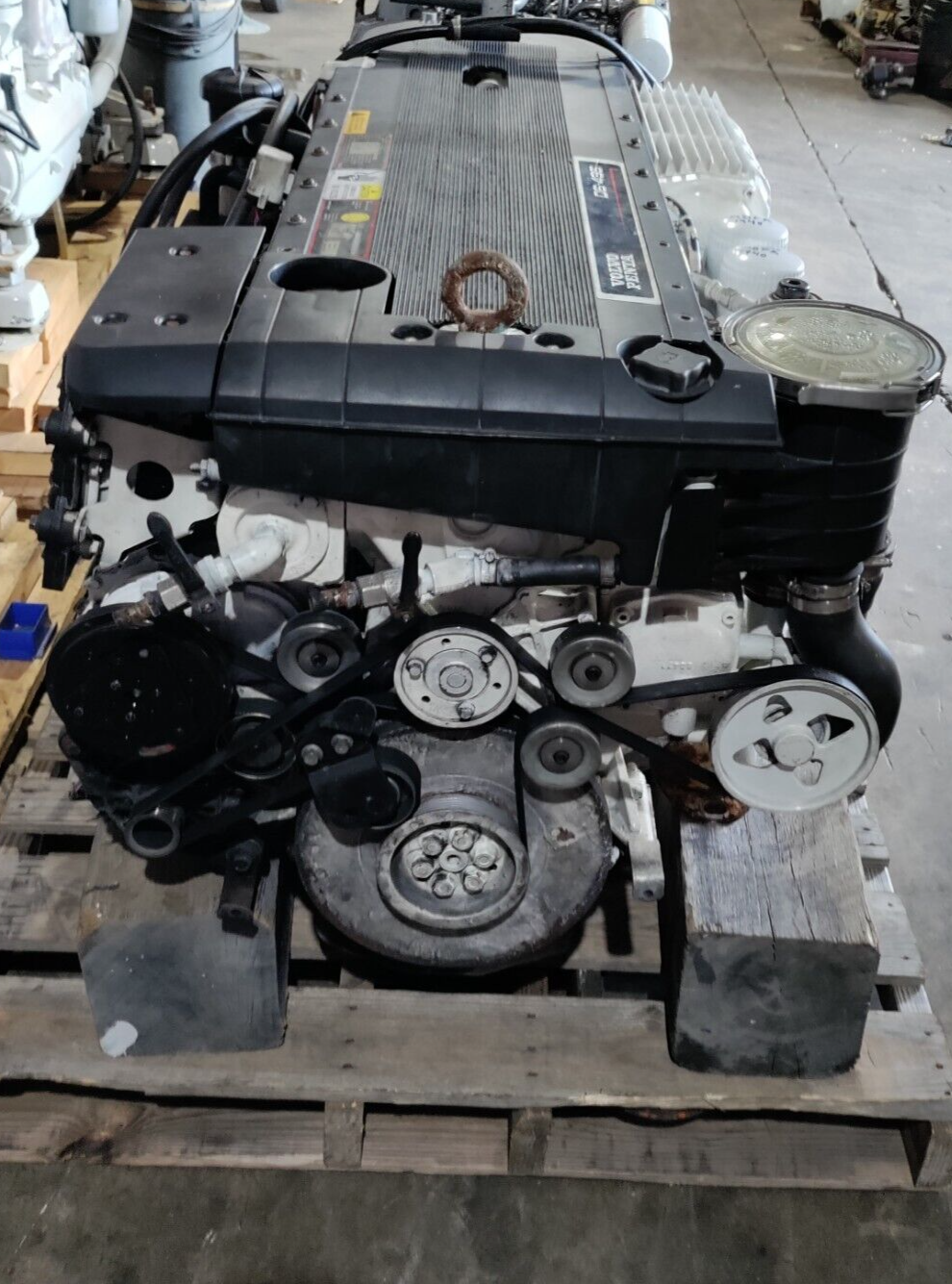 VOLVO PENTA D6-435 6CYL, TURBO CHARGED/ AFTERCOOLED DIESEL MARINE BOBTAIL ENGINE