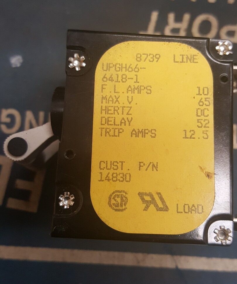 Airpax UPGH66-6418-1 Dual Pole Circuit Breaker  8739 LINE