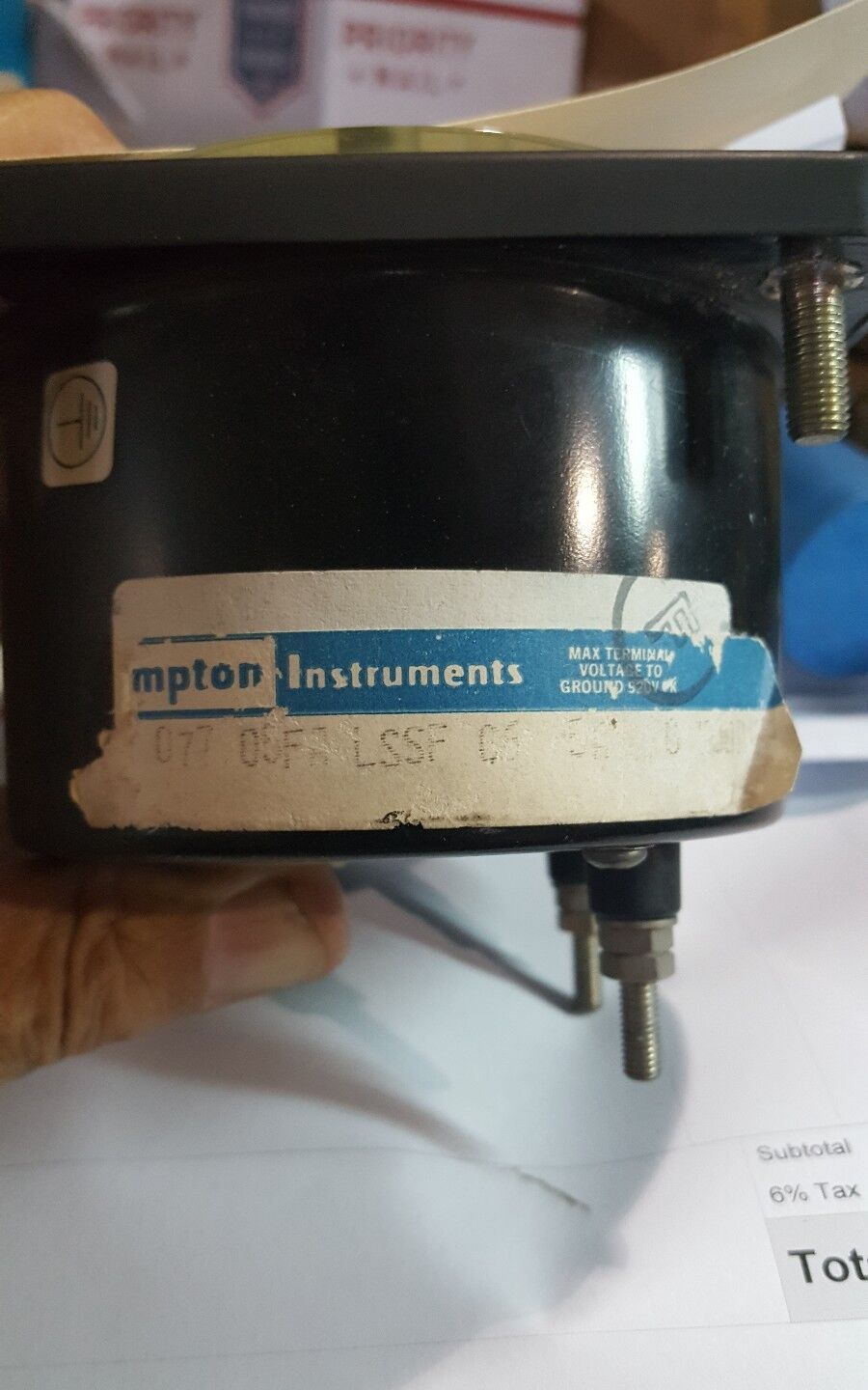 CROMPTON AC AMP METER 0 TO 500 A SCALED 007-05FA-LSSF- C7 USED