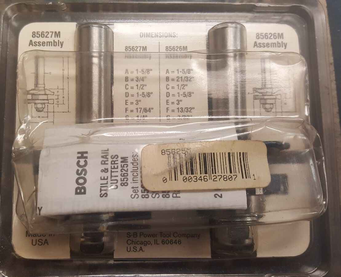 Bosch 85625M 1-5/8 Inch Super Sharp Carbide Tipped Ogee STILE & RaiL SETl