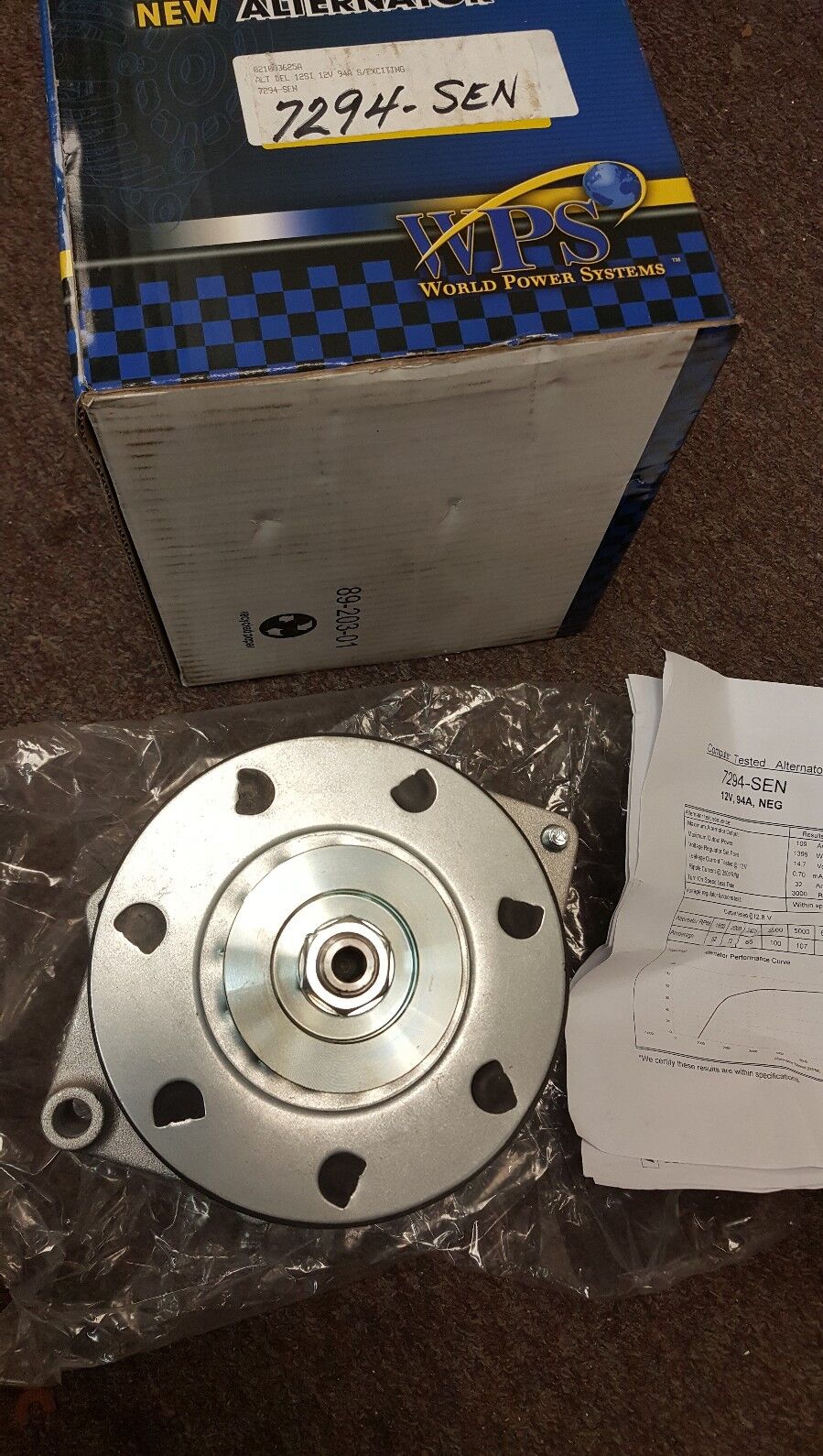 PREMIUM QUALITY " NEW "  ALTERNATOR  # 7294-SEN