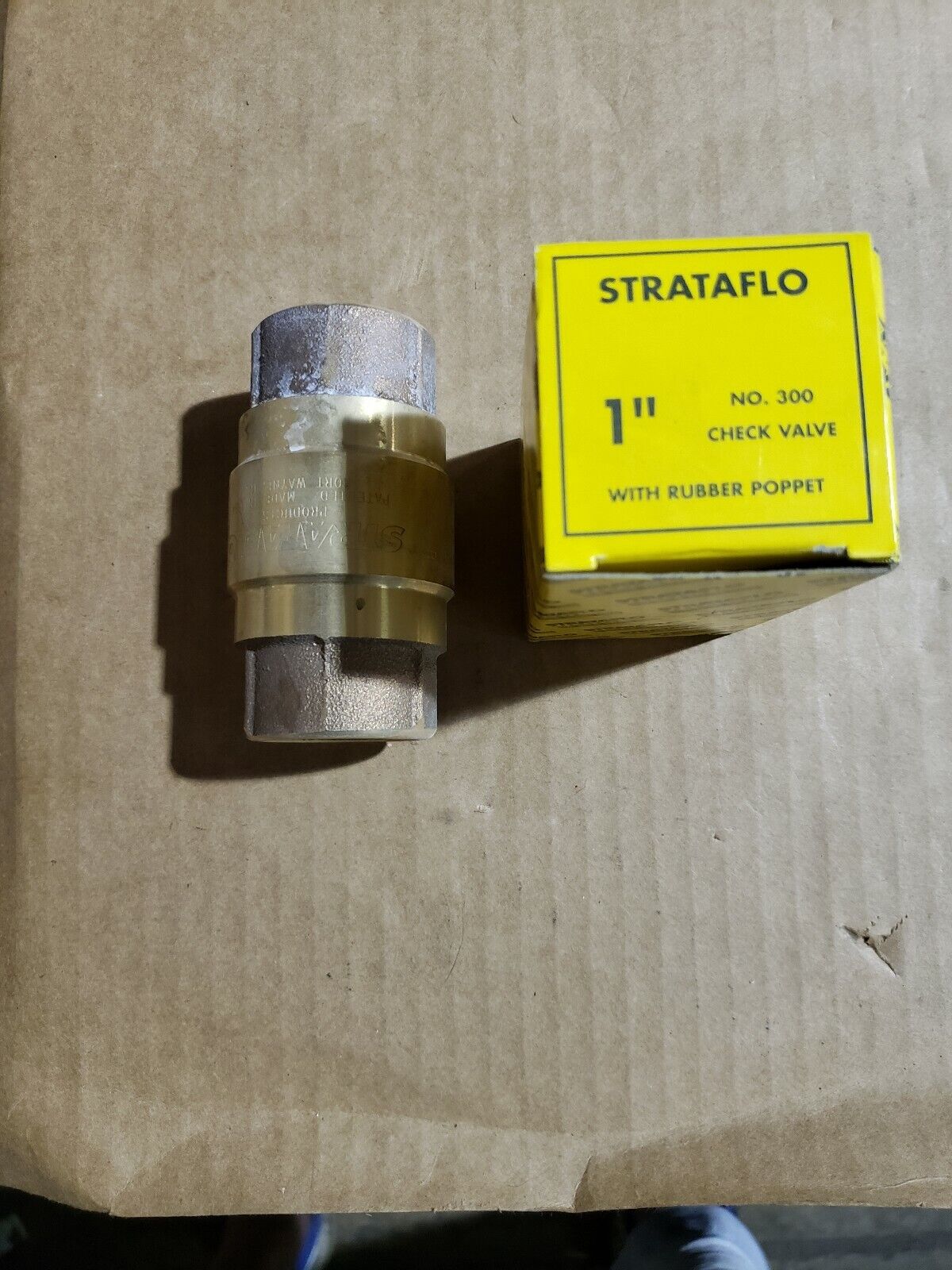 STRATAFLO 1 INCH CHECK VALVE NO. 300 NEW WITH RUBBER POPPET FREE SHIPPING