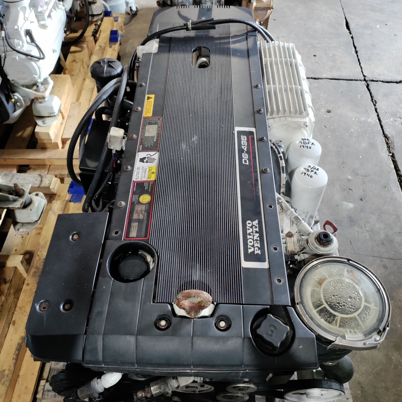 VOLVO PENTA D6-435 6CYL, TURBO CHARGED/ AFTERCOOLED DIESEL MARINE BOBTAIL ENGINE