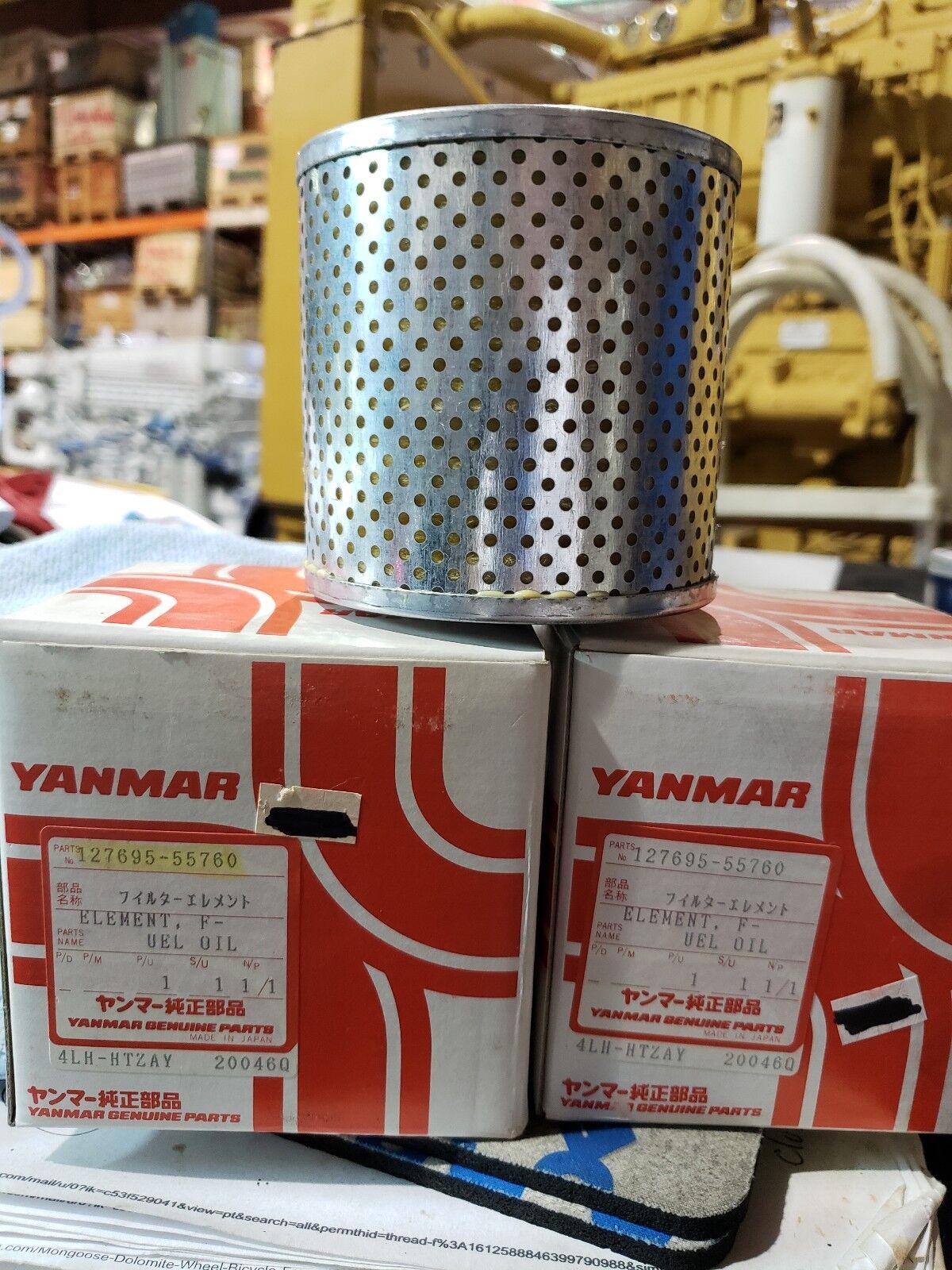 2 ORIGINAL OEM YANMAR ELEMENT FUEL OIL #127695-55760  FOR 4LH-HTZAY NEW