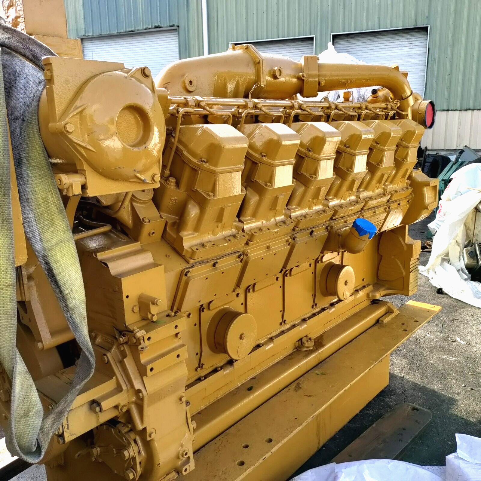 CAT Caterpillar 3512-DITA -900HP - DIESEL MARINE ENGINE - RUNNING TAKE-OUT